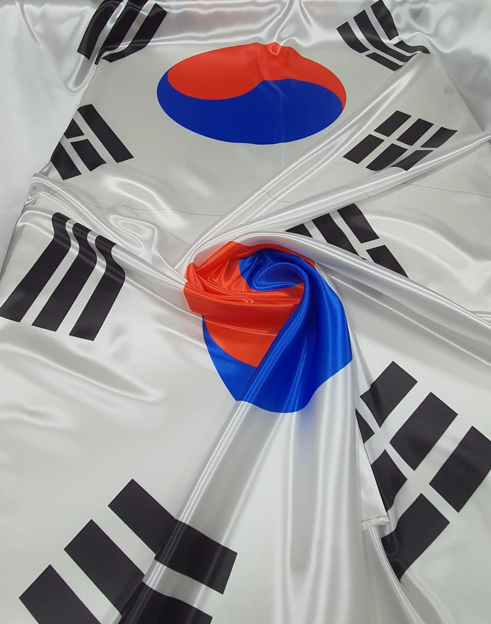 Cetim Bandeira da Coréia do Sul