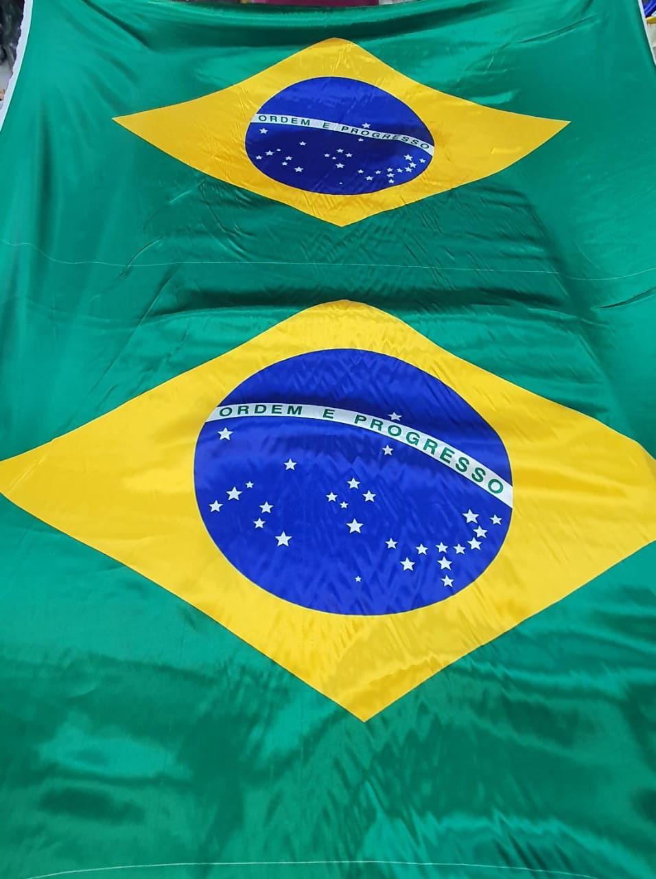 Bandeira do Brasil em Cetim