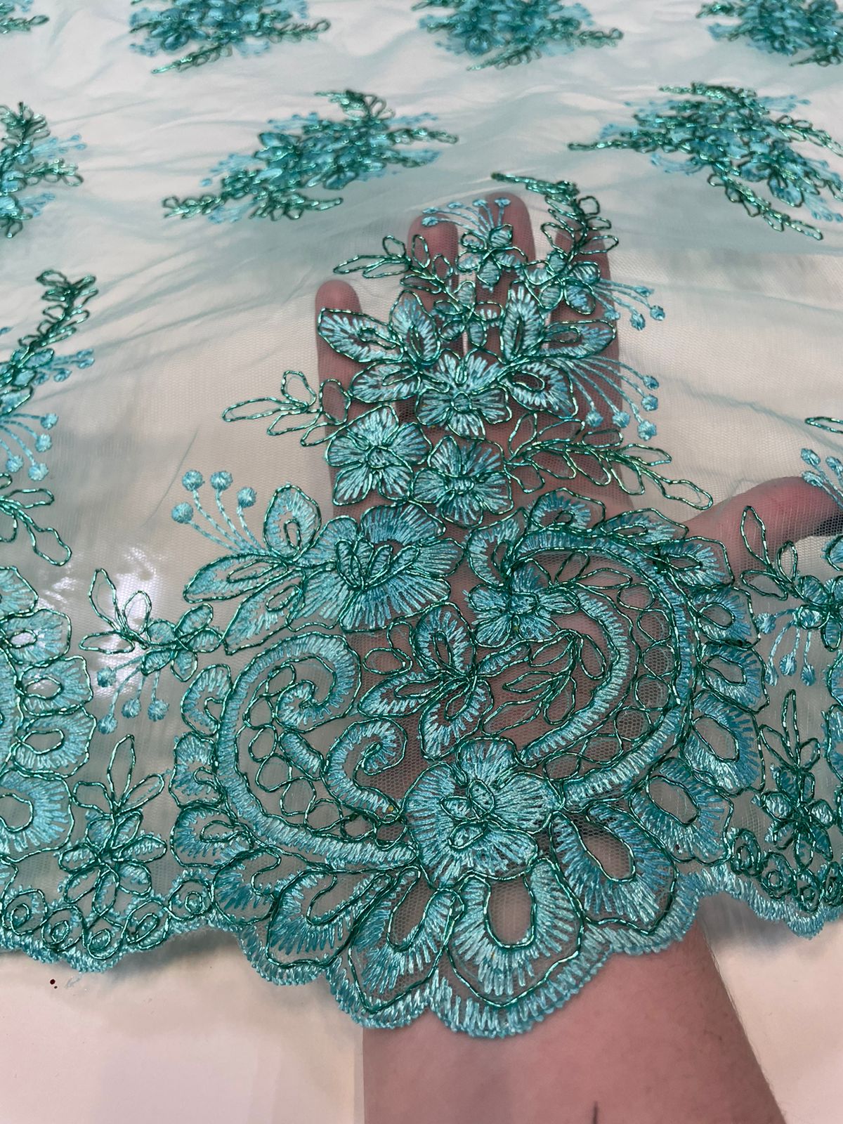 Renda Tule Renda Bordada Azul Tiffany Renda Guipir Tecido Renda Azul  Tiffany Para Vestido Tecido Renda, image size:1200x1600