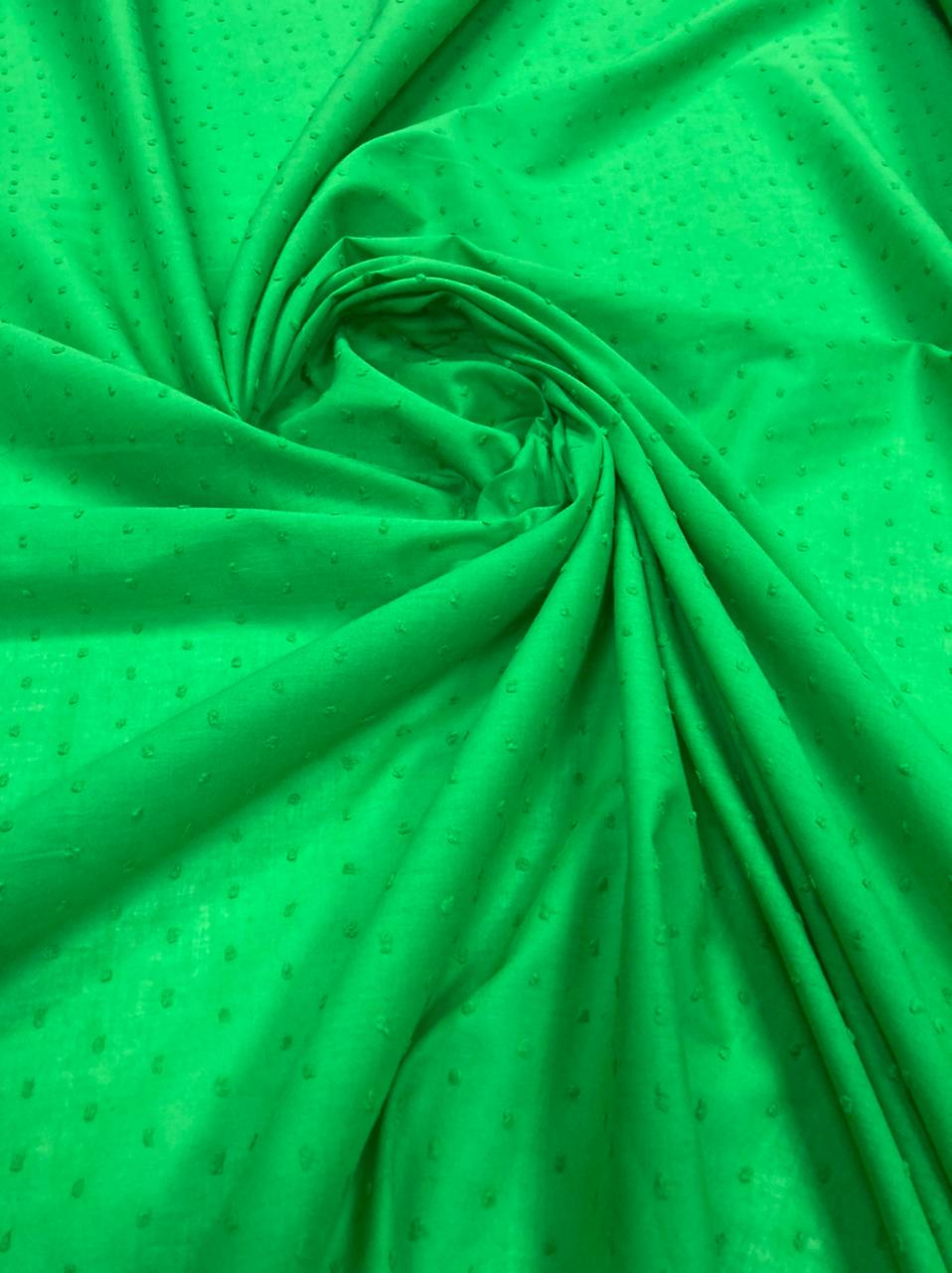 Cambraia de Algodão Salpico Verde