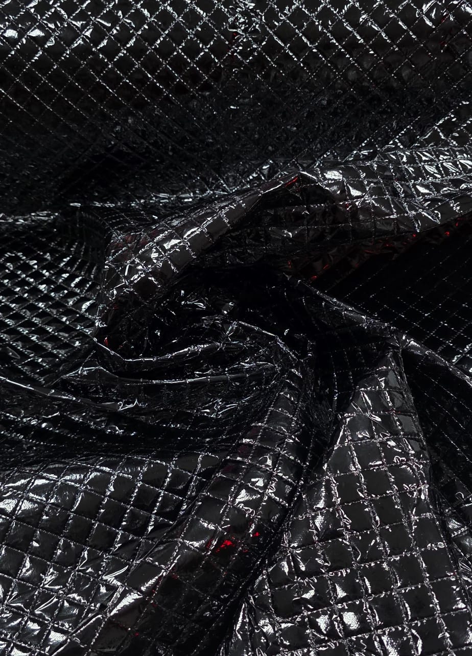 Cetim Matelassê Acetinado Preto