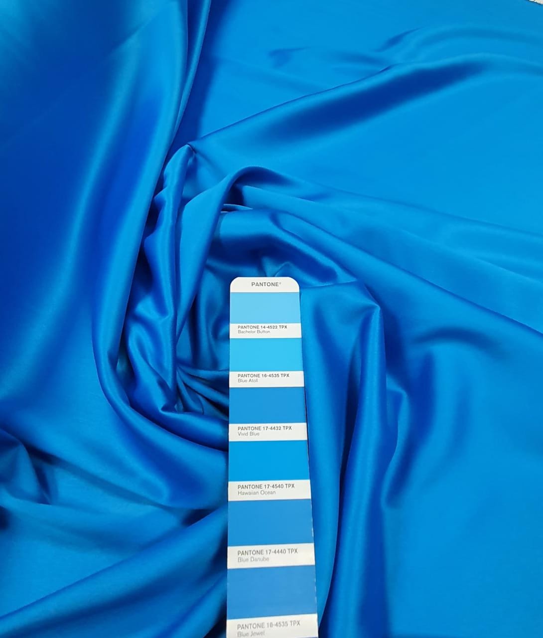 Cetim Bucol Liso com Elastano Russian Azul Turquesa