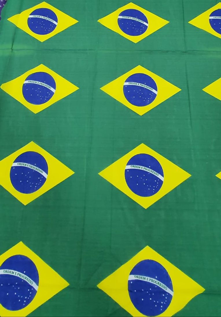 Chitão Estampado Bandeira do Brasil - 2,4m Largura