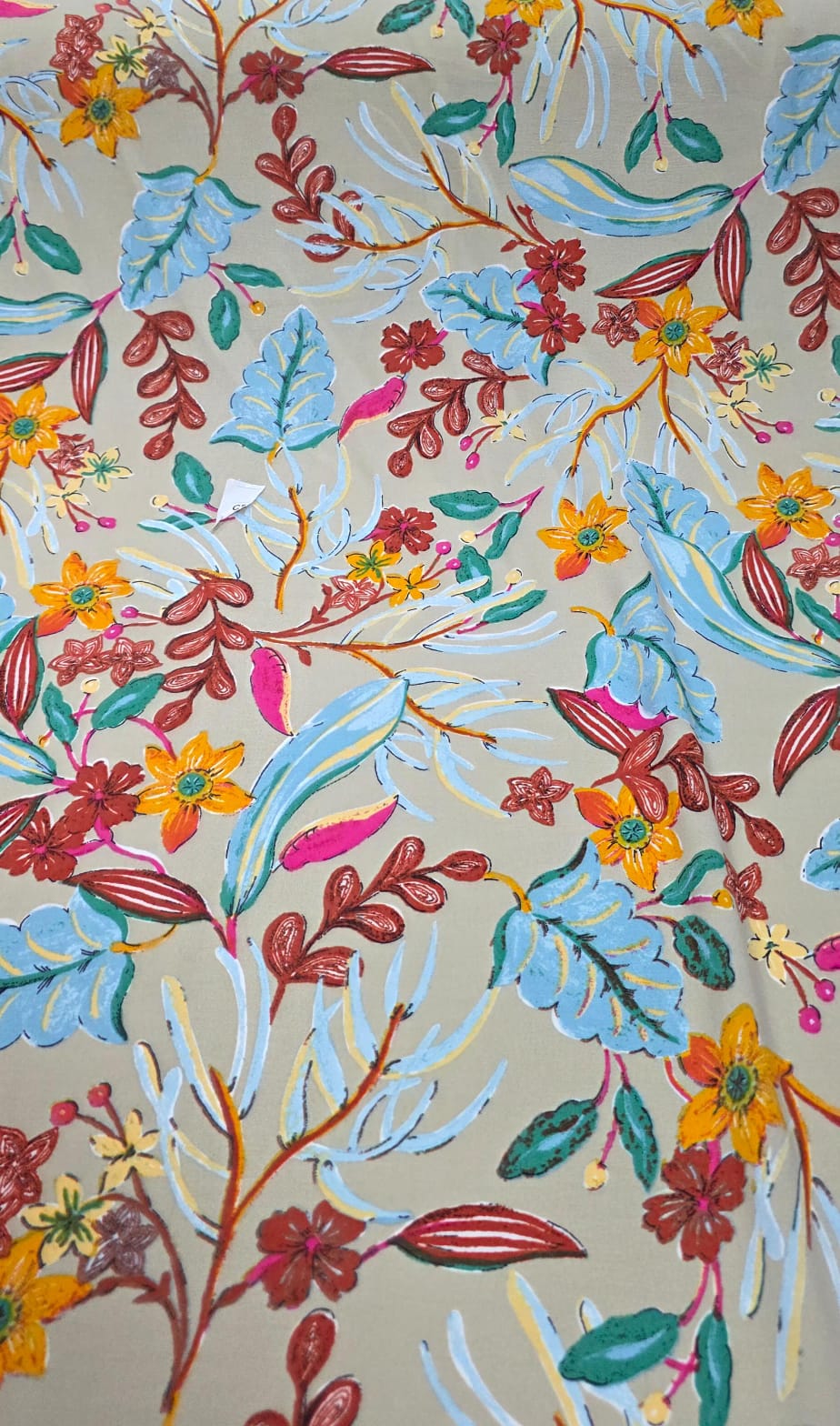 Crepe Duna Digital Flores Coloridas 132A