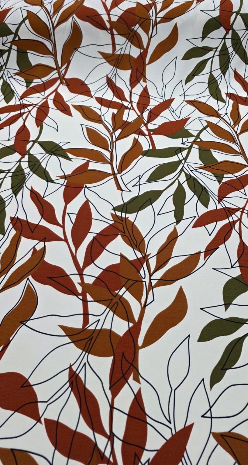 Crepe Duna Digital Fundo Creme Floral 124B