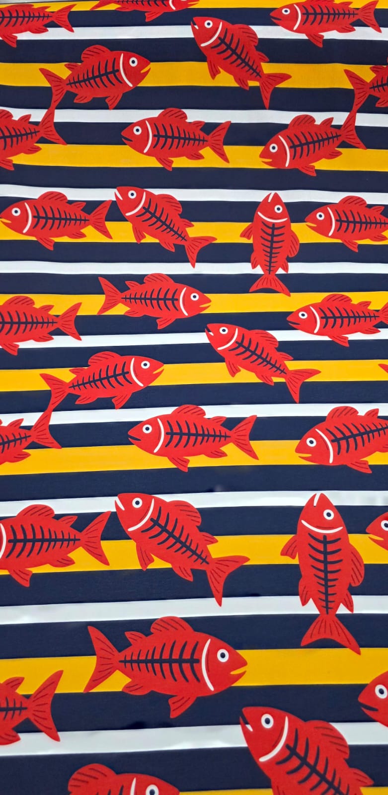 Crepe Duna Digital Peixes Listrados