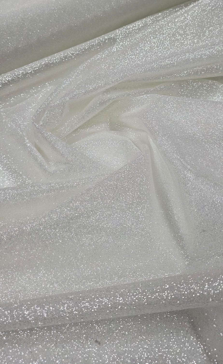 Crinol Libanês Off White com Glitter