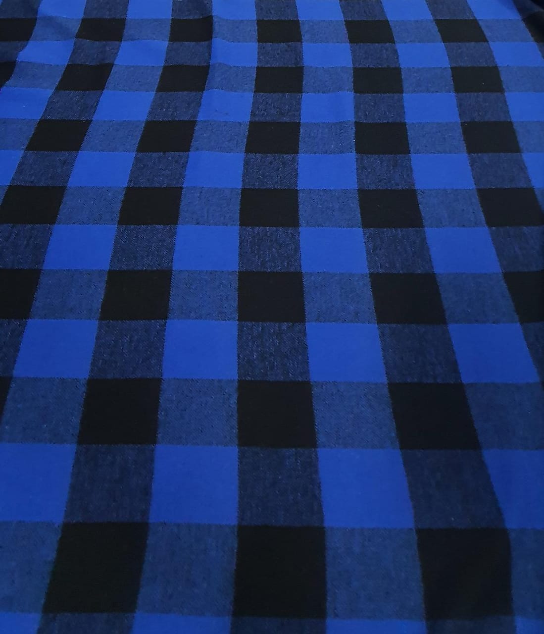 Flanela Xadrez Azul com Preto Maior - SóTecidos - Todo site em 10x
