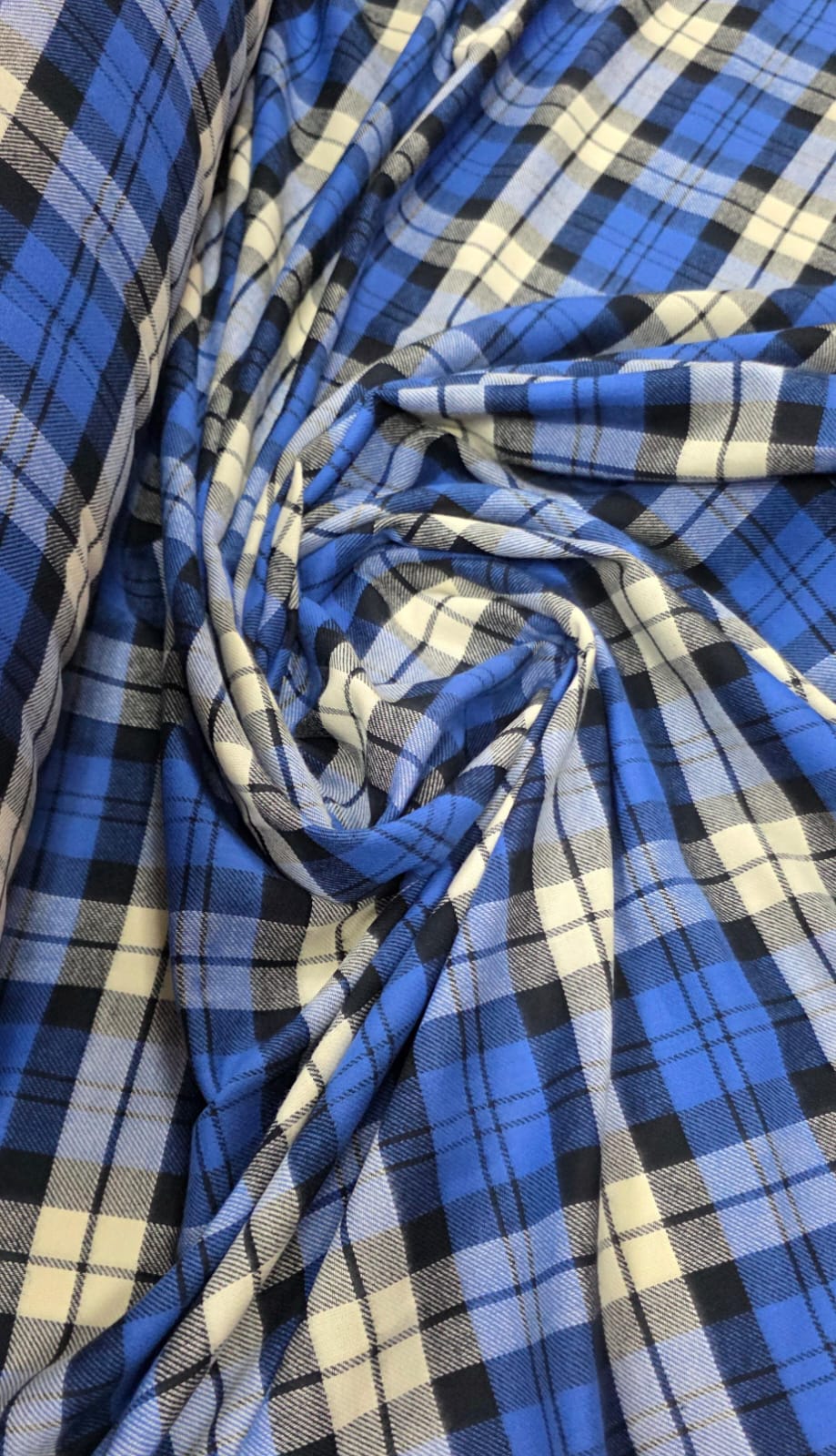 Flanela Xadrez Azul  Renaux 100% Algodão