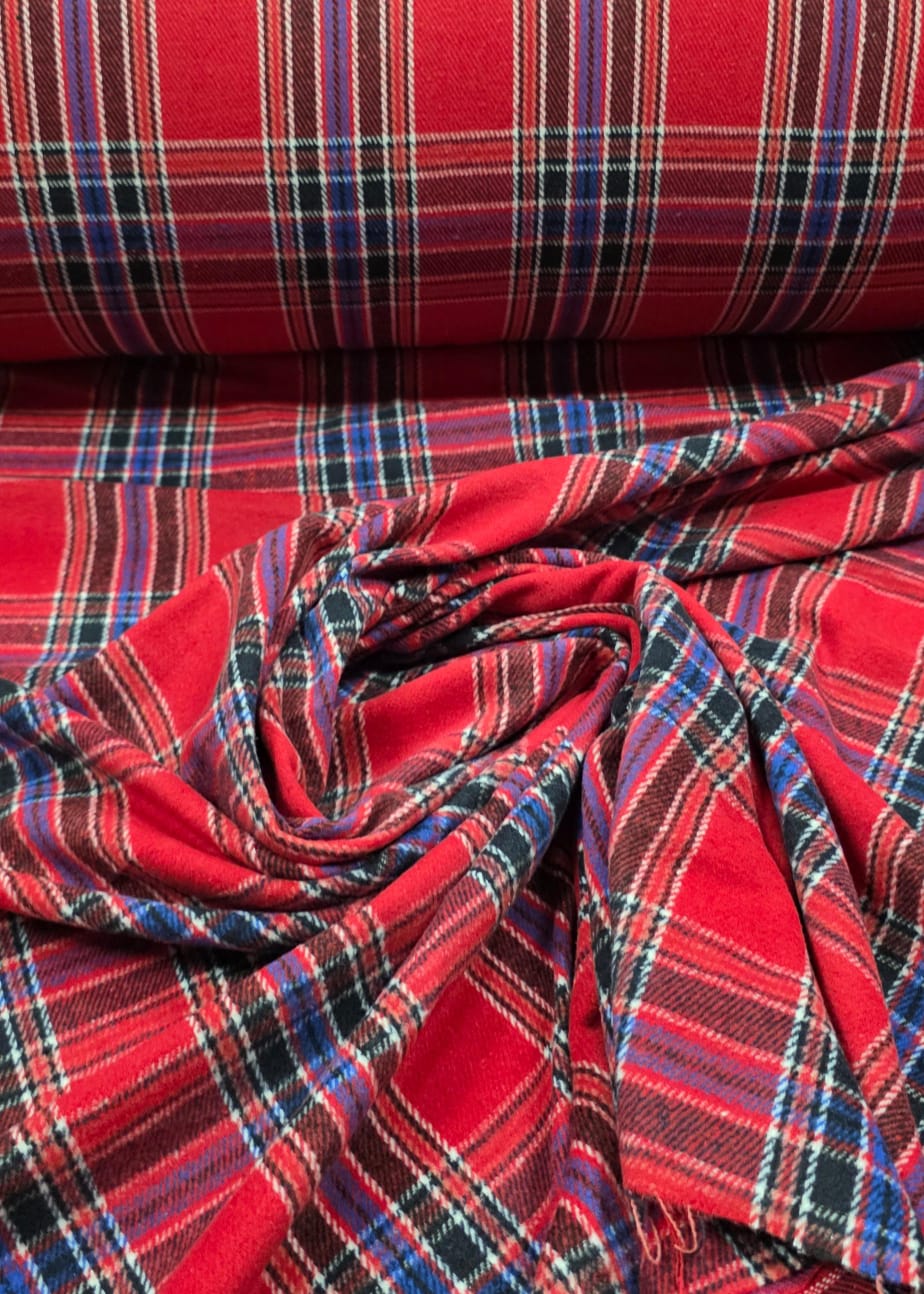 Flanela Xadrez Mista Pesada Vermelho Escocês