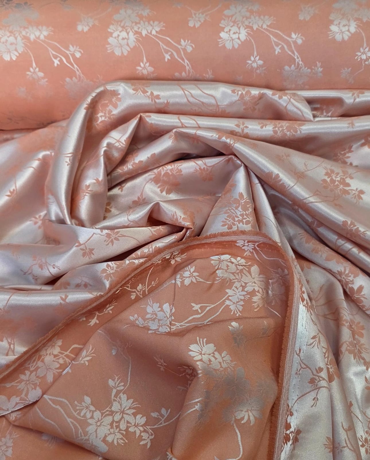 Cetim Jacquard Pudong Pessego