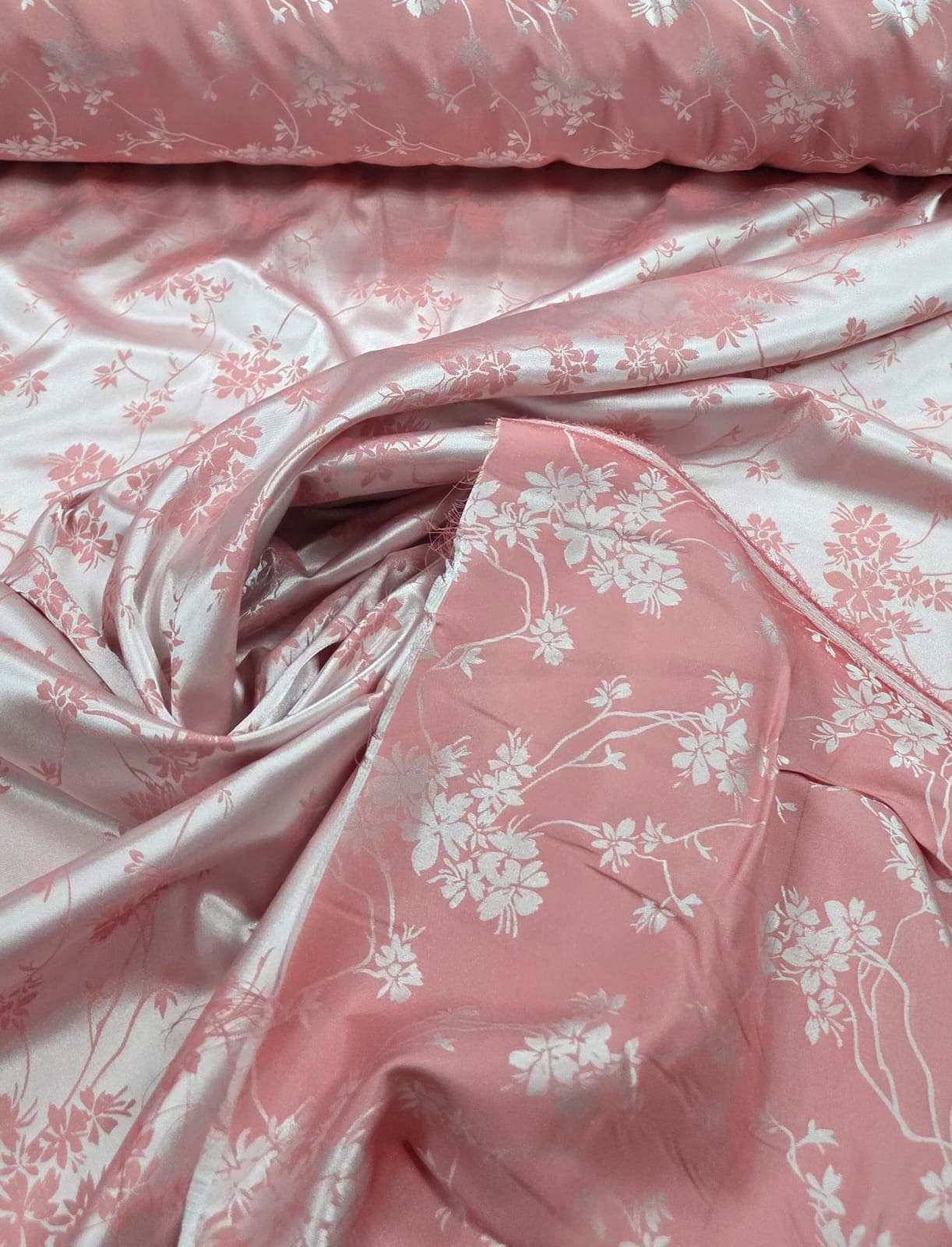 Cetim Jacquard Pudong Rosê