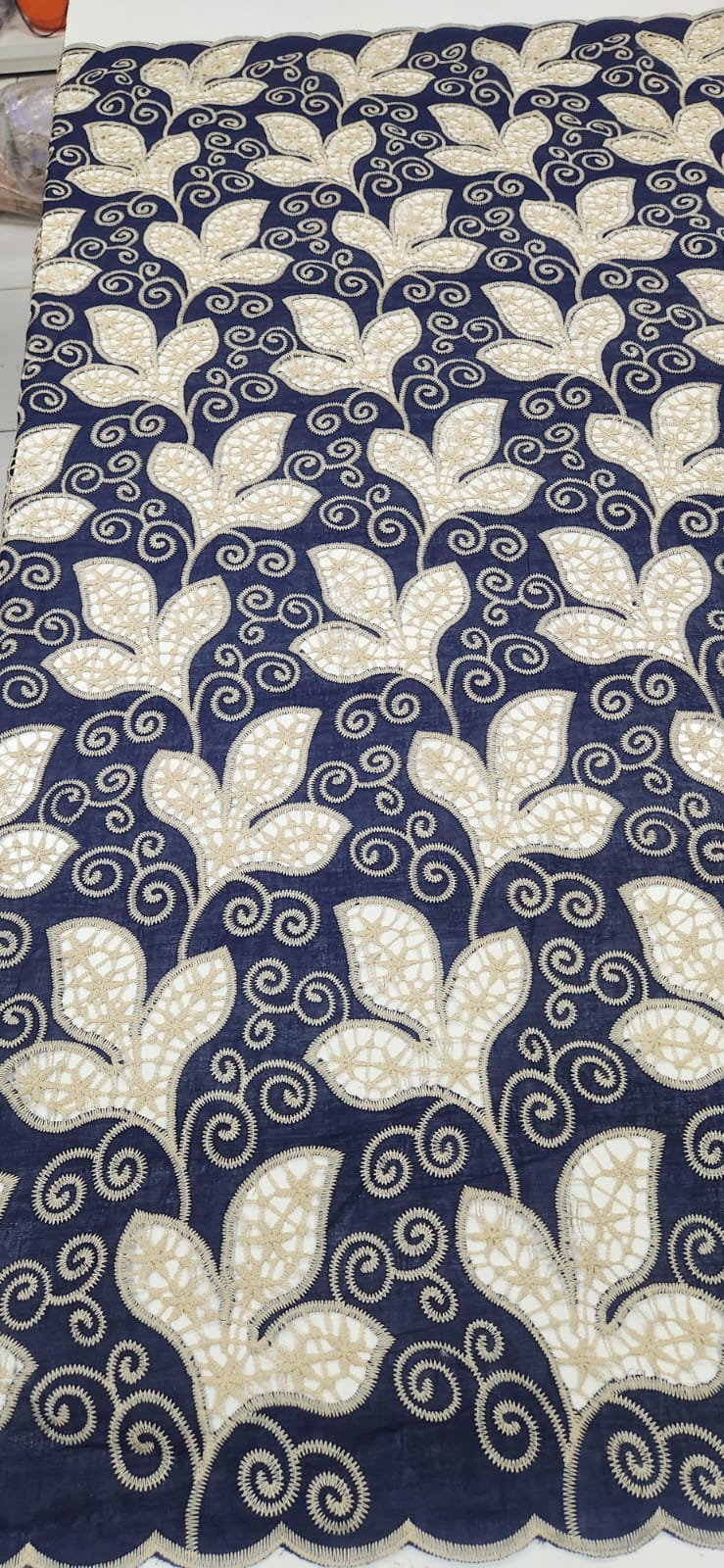Layse Richelieu Bicolor African Azul Marinho e Kaki