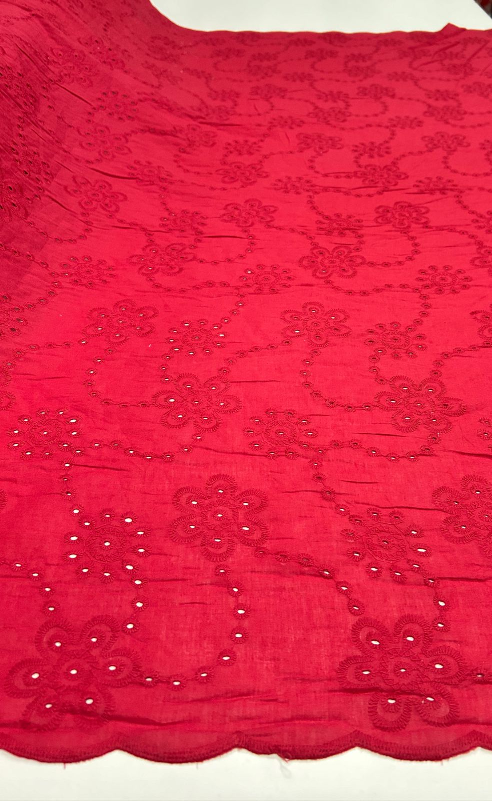 Layse Bordada Vermelho Cereja Modelo I49