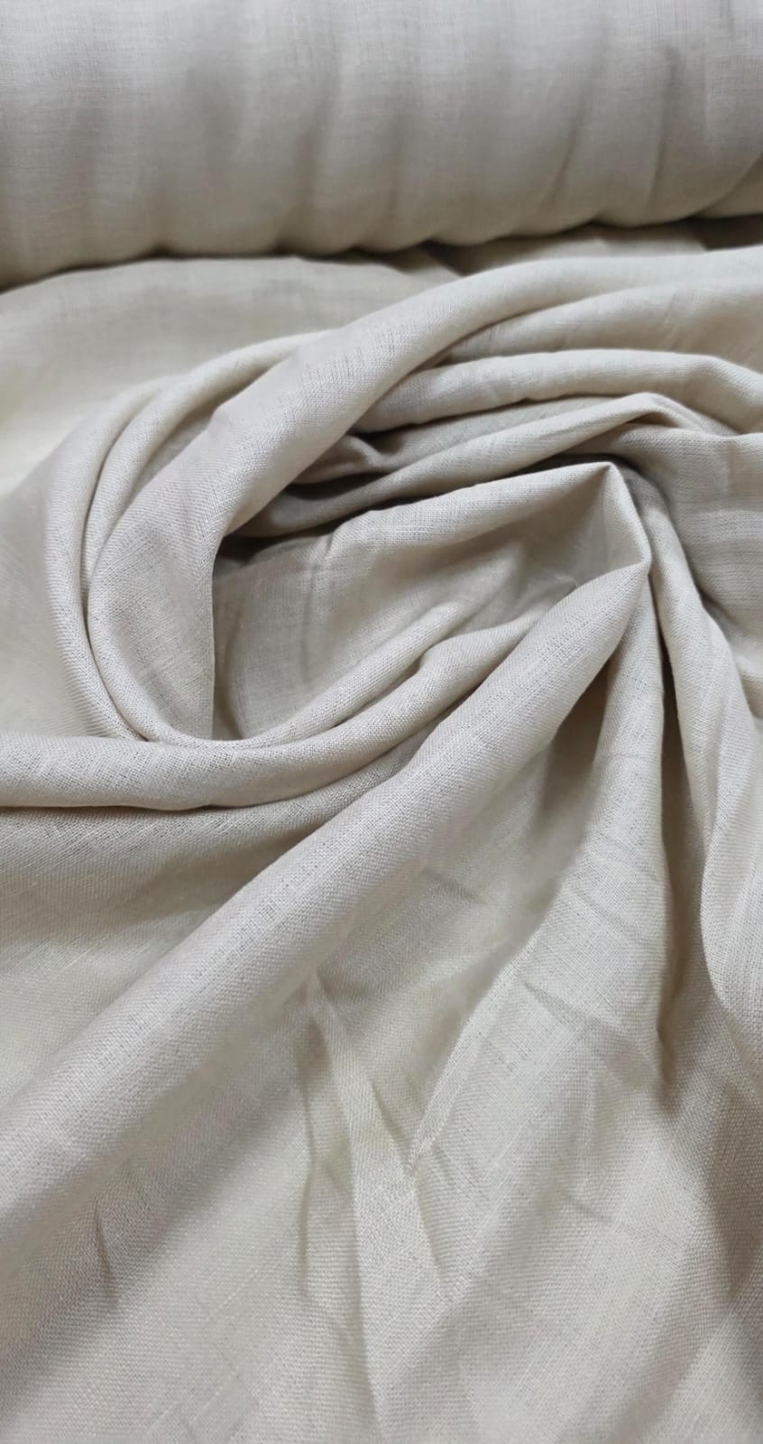 Cambraia de Linho Puro Kaki Claro - 100% Linho