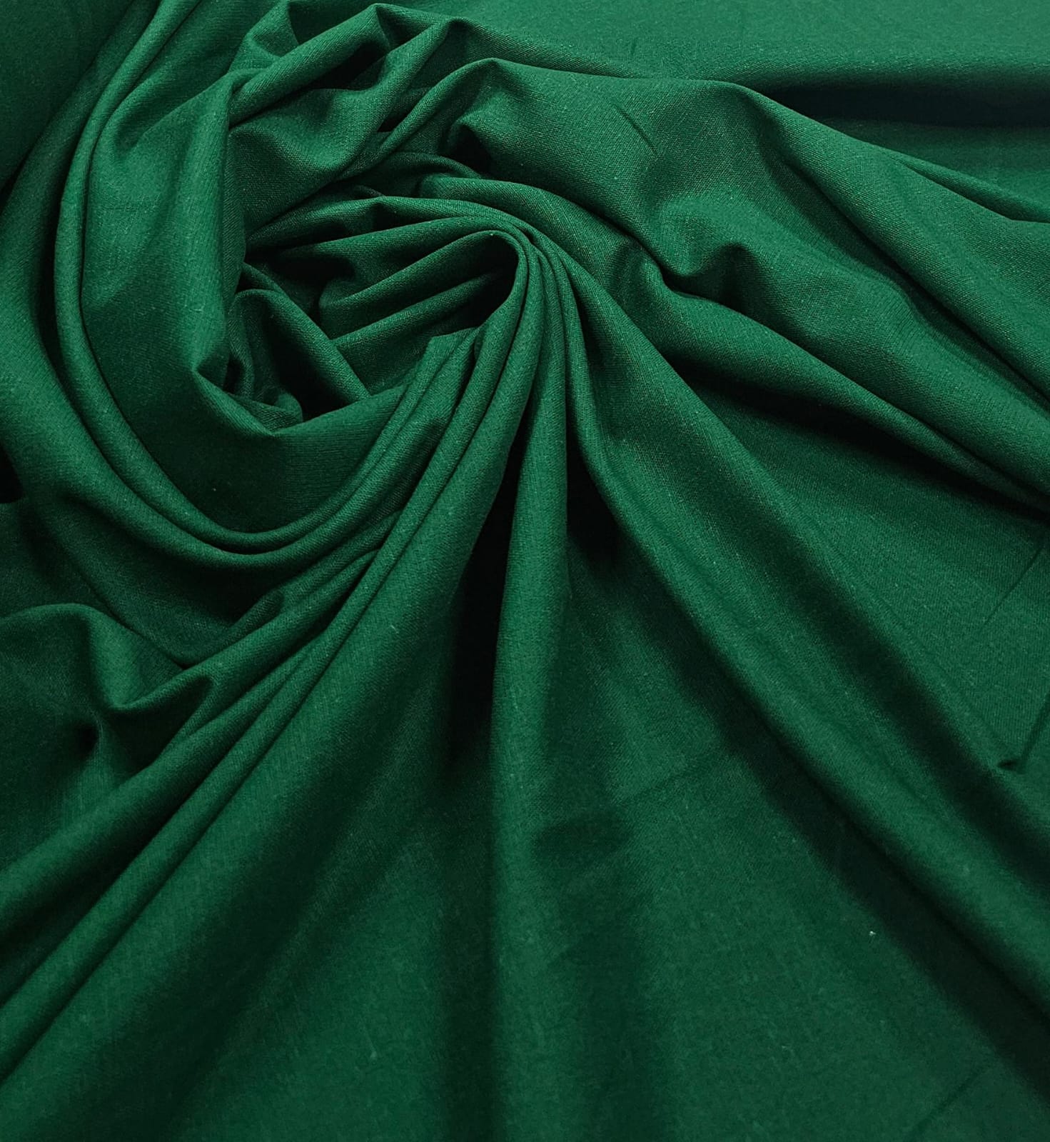 Linho com Viscose e Elastano Verde Bandeira Escuro