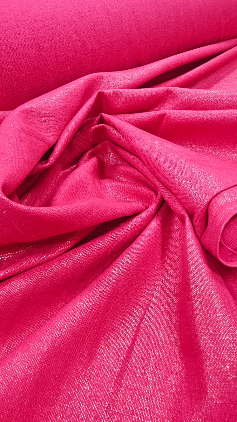 Linho com Viscose Pink com foil