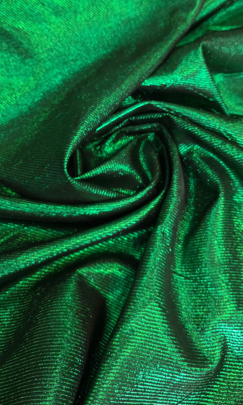 Lurex Brocado Laminado Sarjado Carnaval Verde