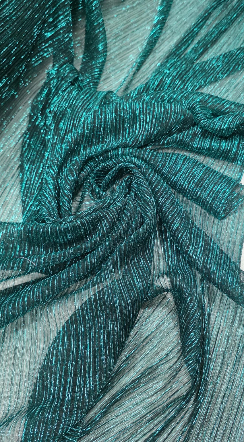 Lurex Plissado Light Verde Garrafa