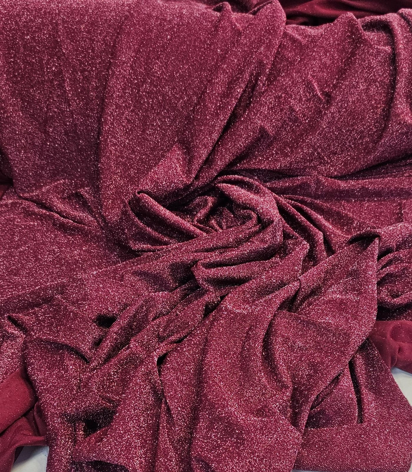 Malha Lurex Pesada Premium Marsala