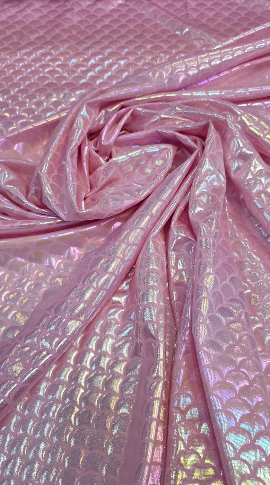 Malha Sereia Perolada Rosa