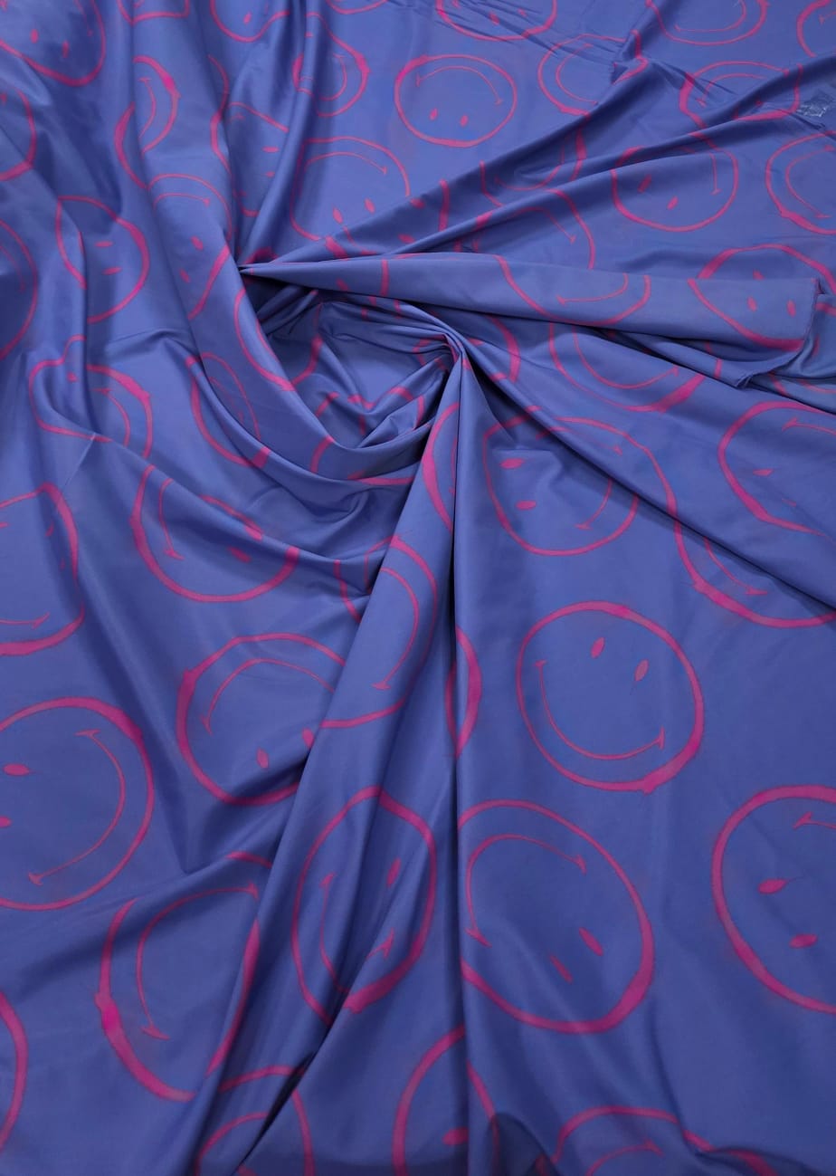 Microfibra Nylon Lucca Smille Fundo Azul Celeste