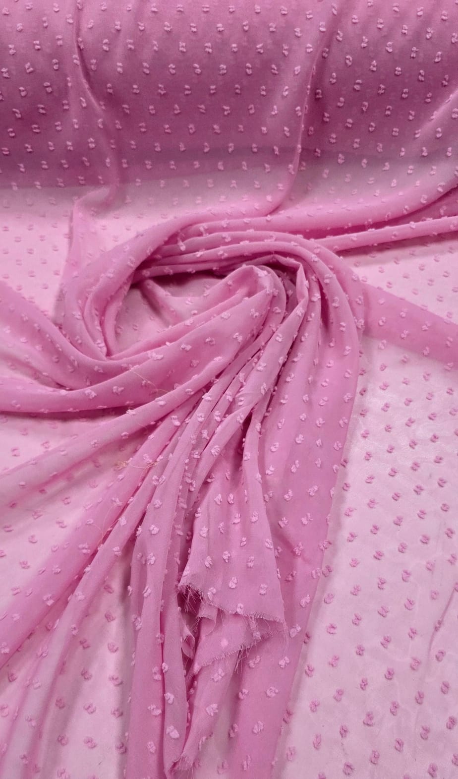 Mousseline Dots Rosa Bebê