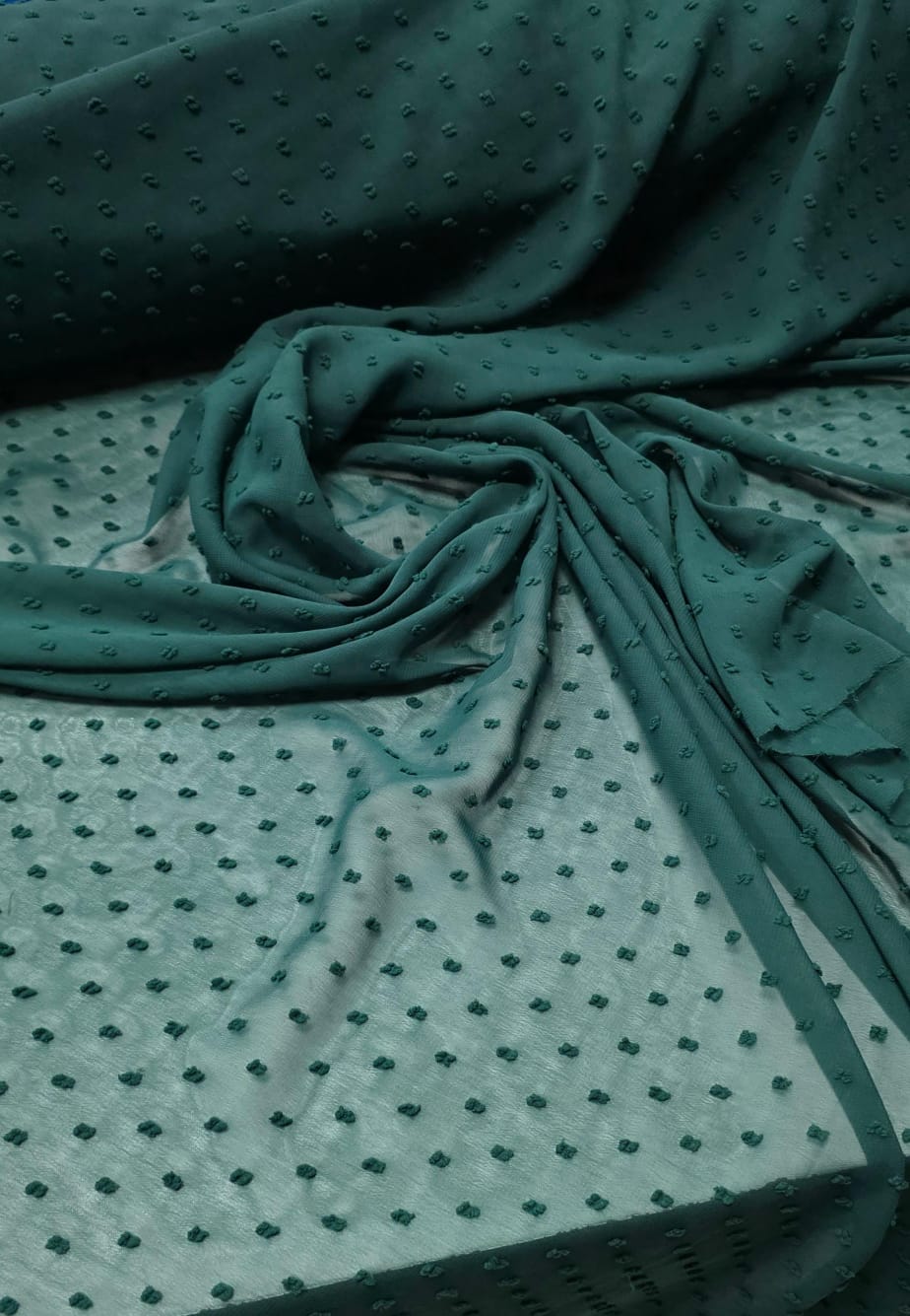 Mousseline Dots Verde Floresta