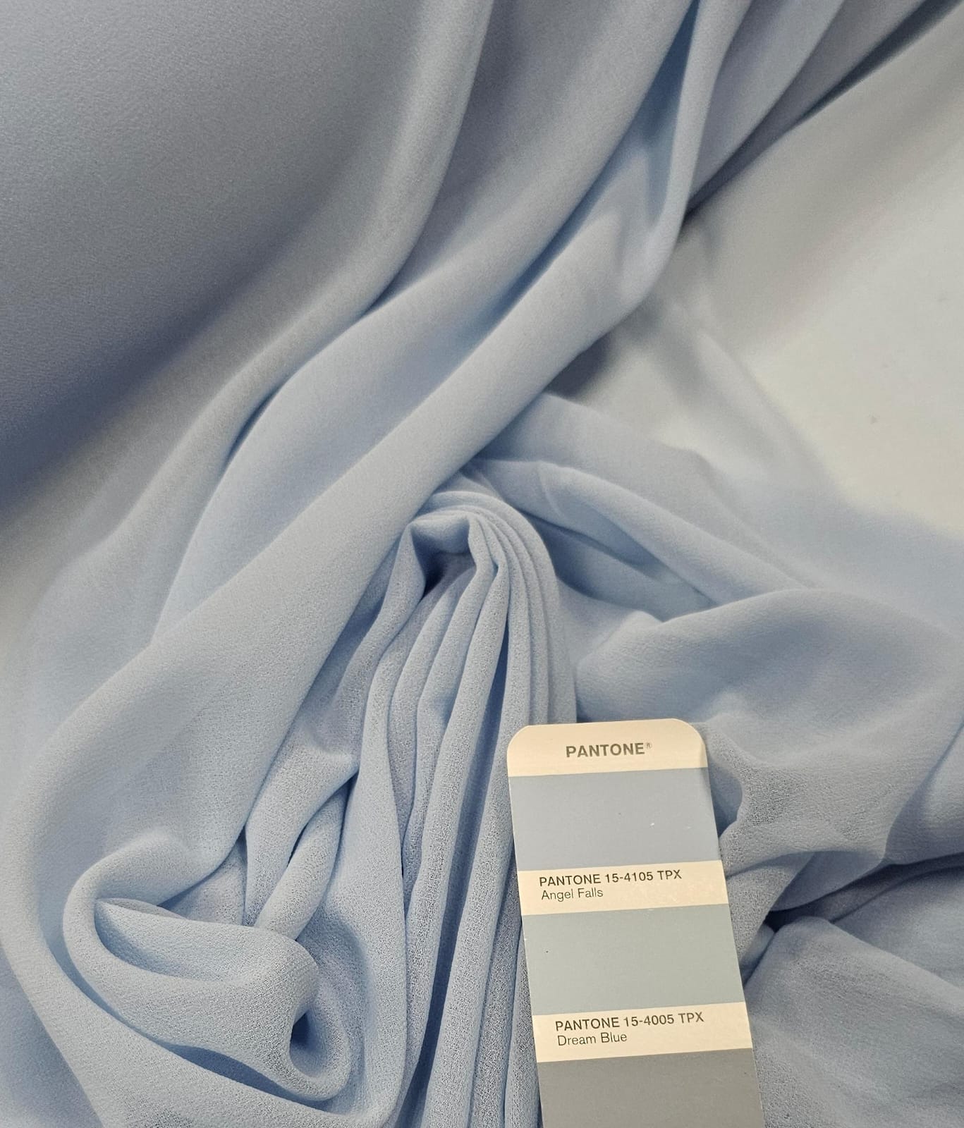 Mousseline Lisa Toque de Seda Azul Serenity 