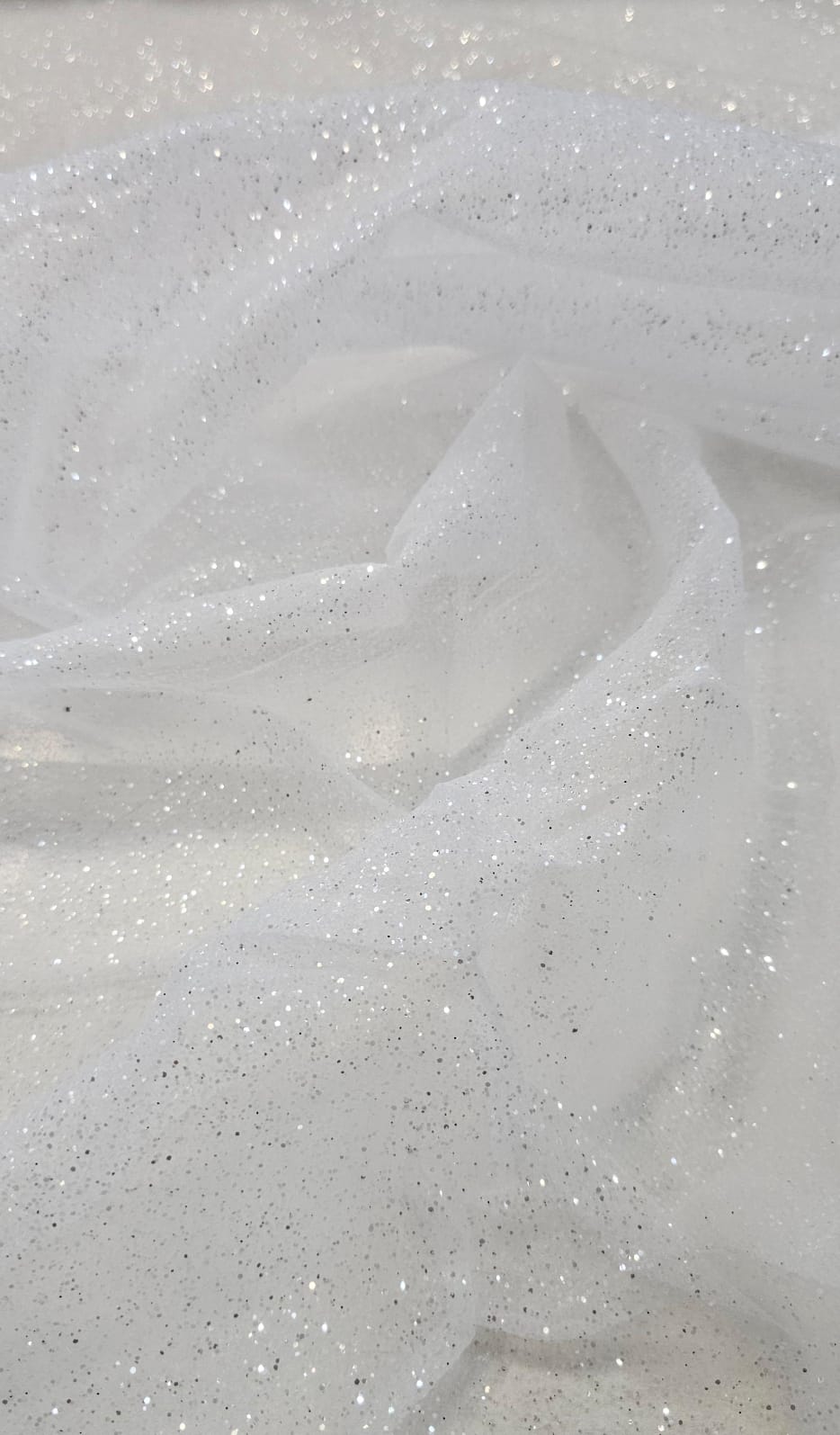 Organza com Glitter Branca