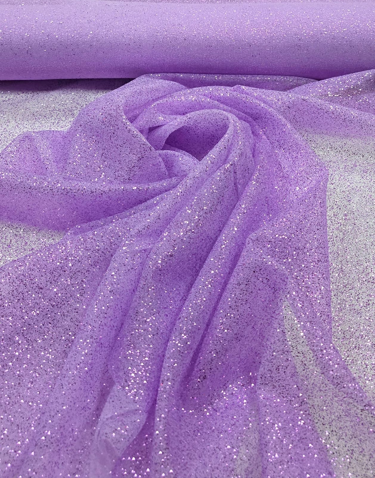 Organza com Glitter Lilás