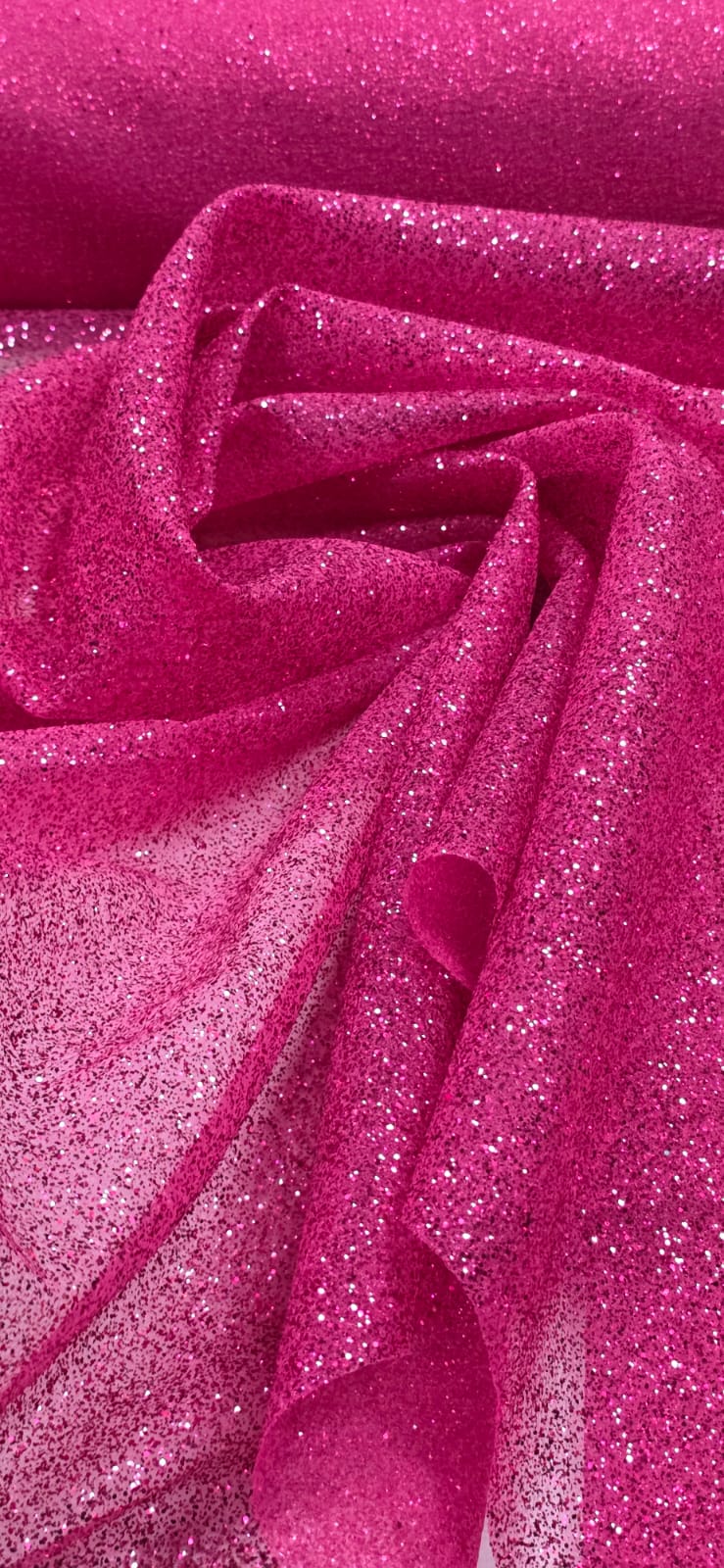 Organza com Glitter Pink