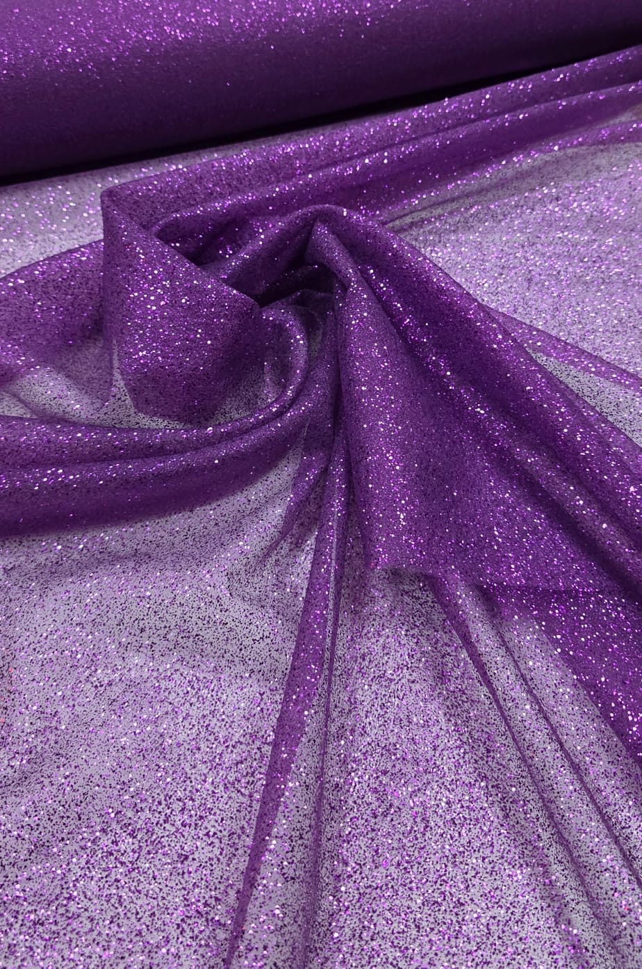 Organza com Glitter Roxo