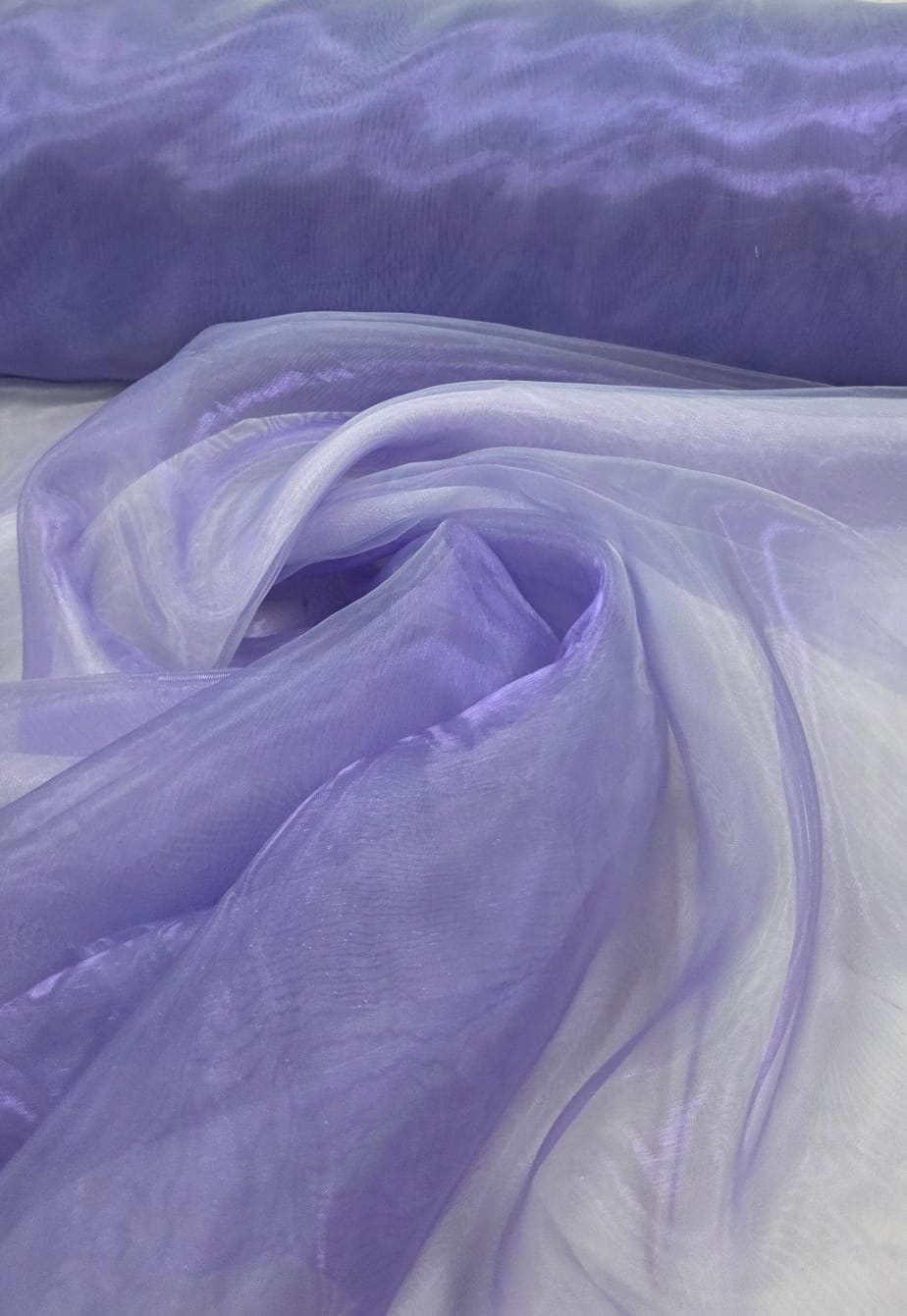 Organza Cristal Lisa Lilás - 3m de Largura