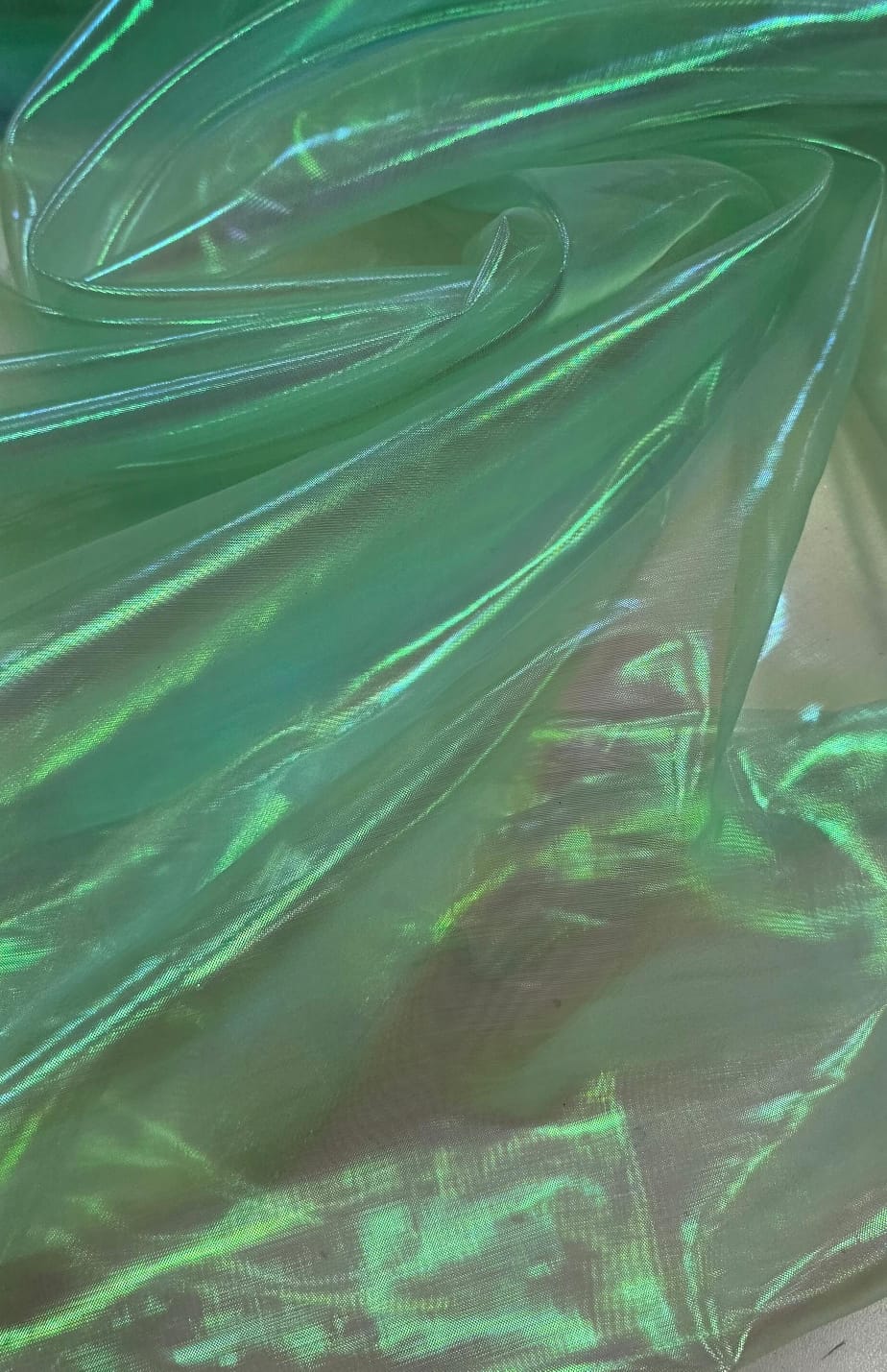 Organza Holográfica Maça Verde