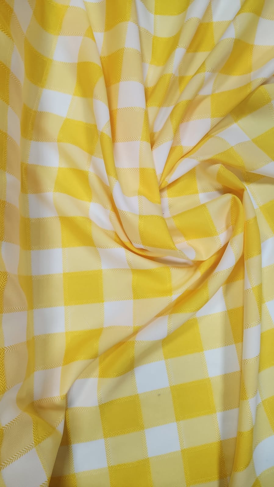 Oxford Fio Tinto Xadrez Flechas Amarelo