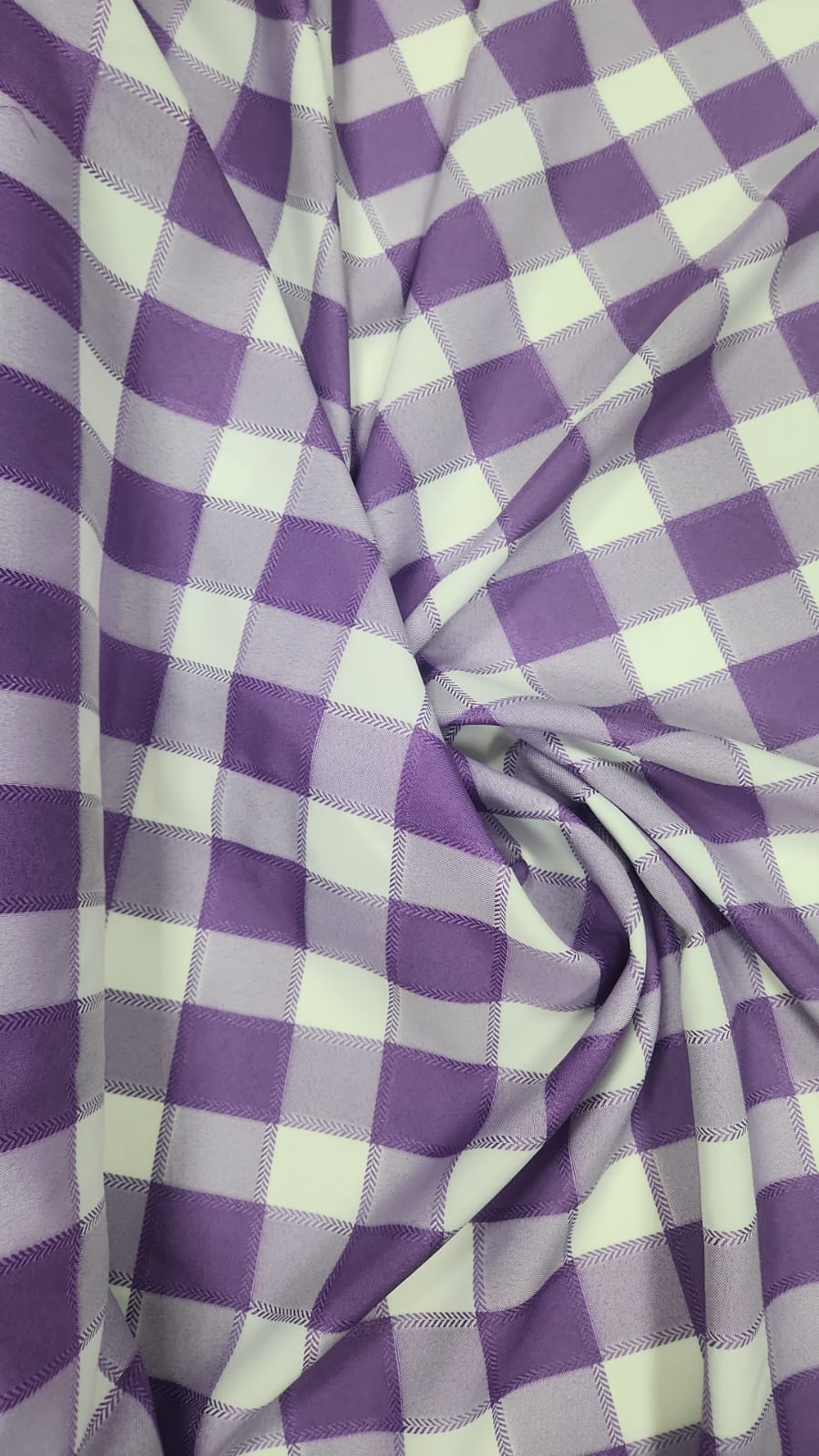 Oxford Fio Tinto Xadrez Flechas Lilás