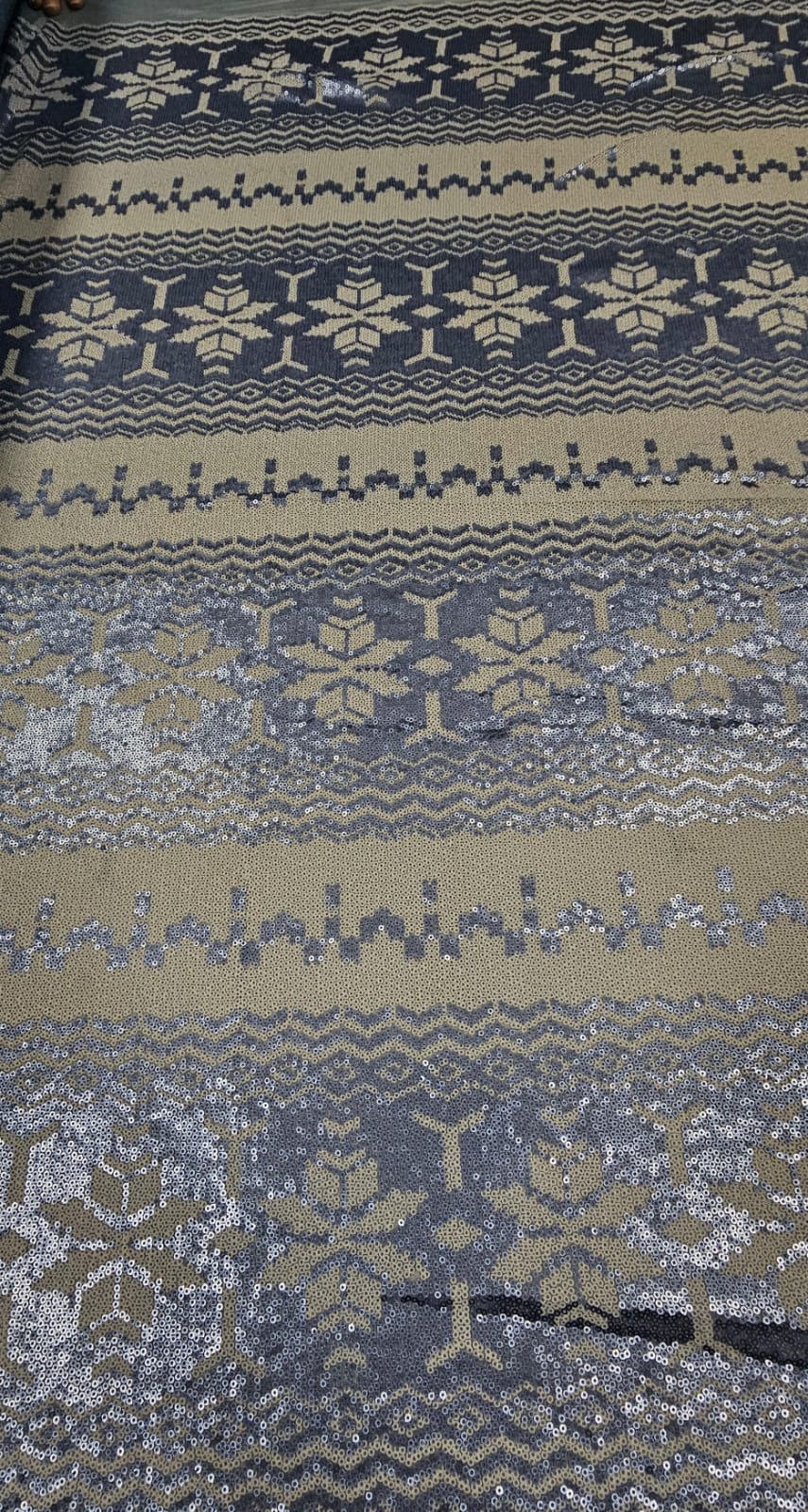 Paetê Bordado Frozen Azul