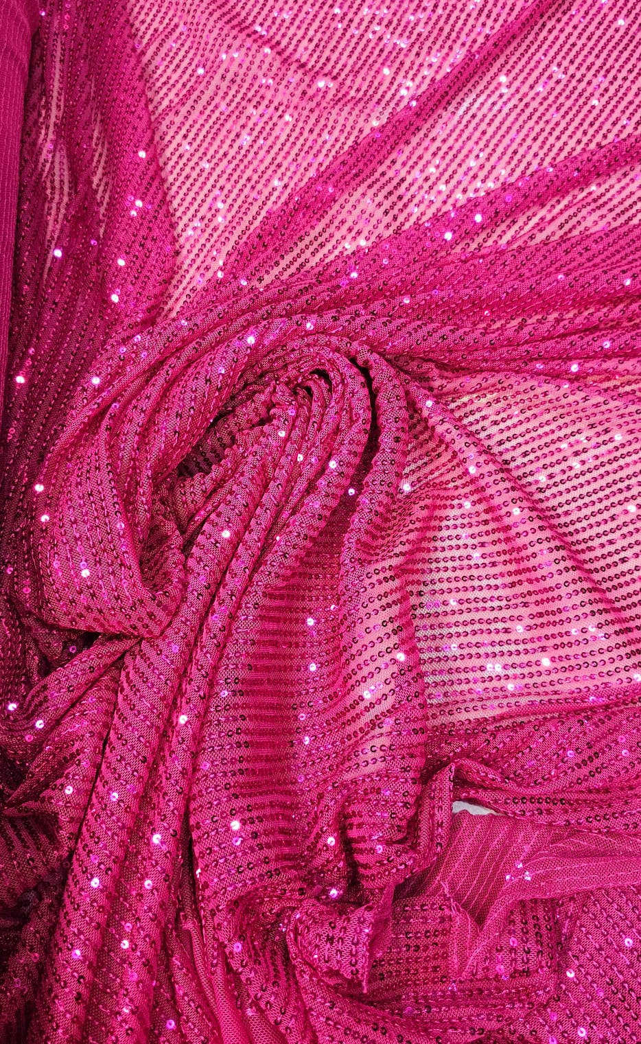 Paetê Bordado Glamour Light com Elastano Pink