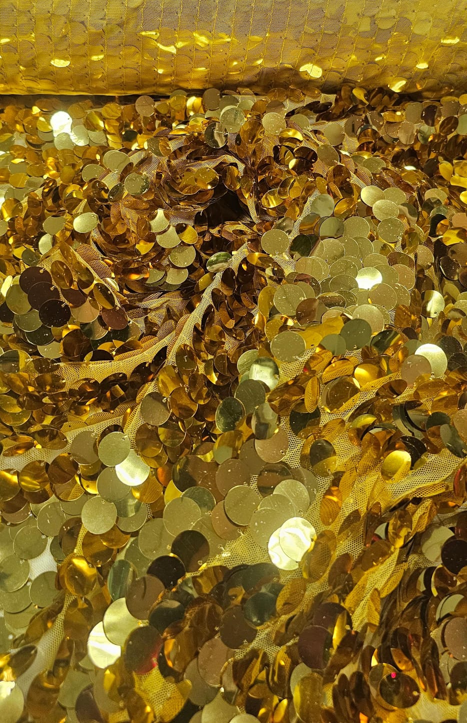 Paetê Bordado Moneta Dourado