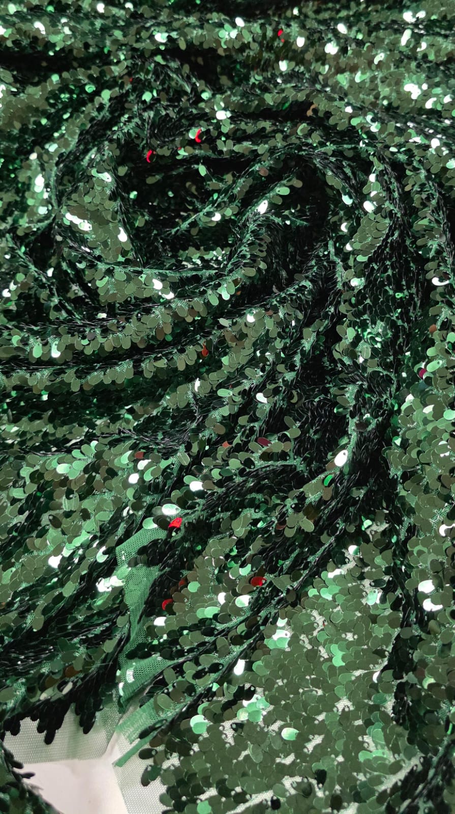Paetê Bordado Safira Verde Floresta