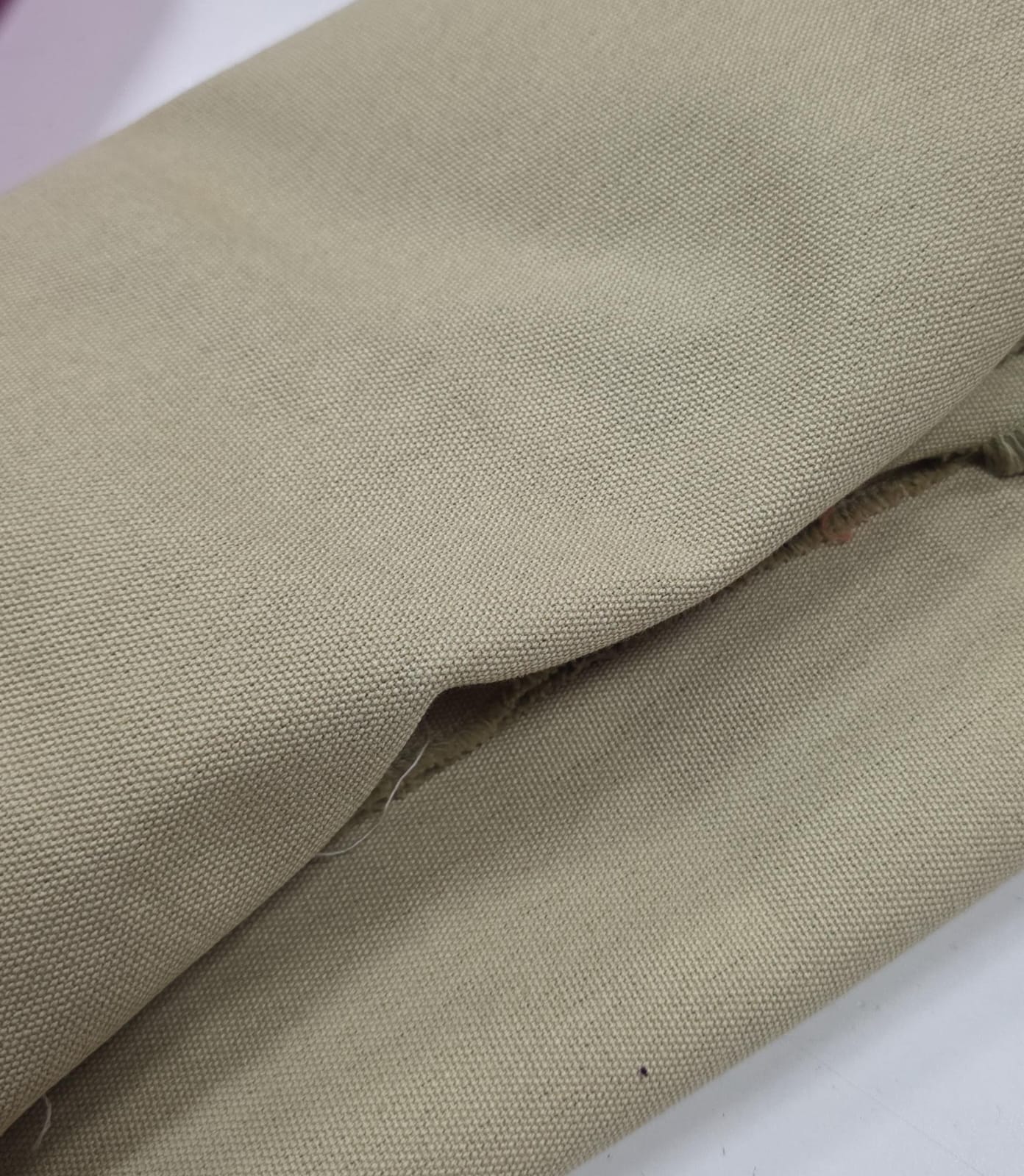 Brim pesado kaki com mancha atrás do tecido - Comprimento 1,30 x Largura 1,40 m