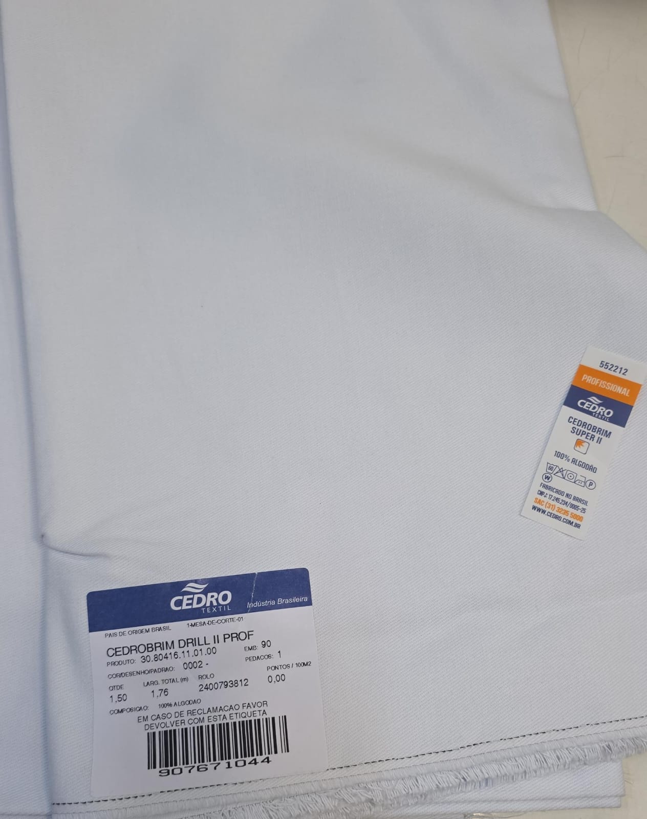 Cedrobrim profissional branco - Comprimento 1,50 m x Largura 1,70 m  