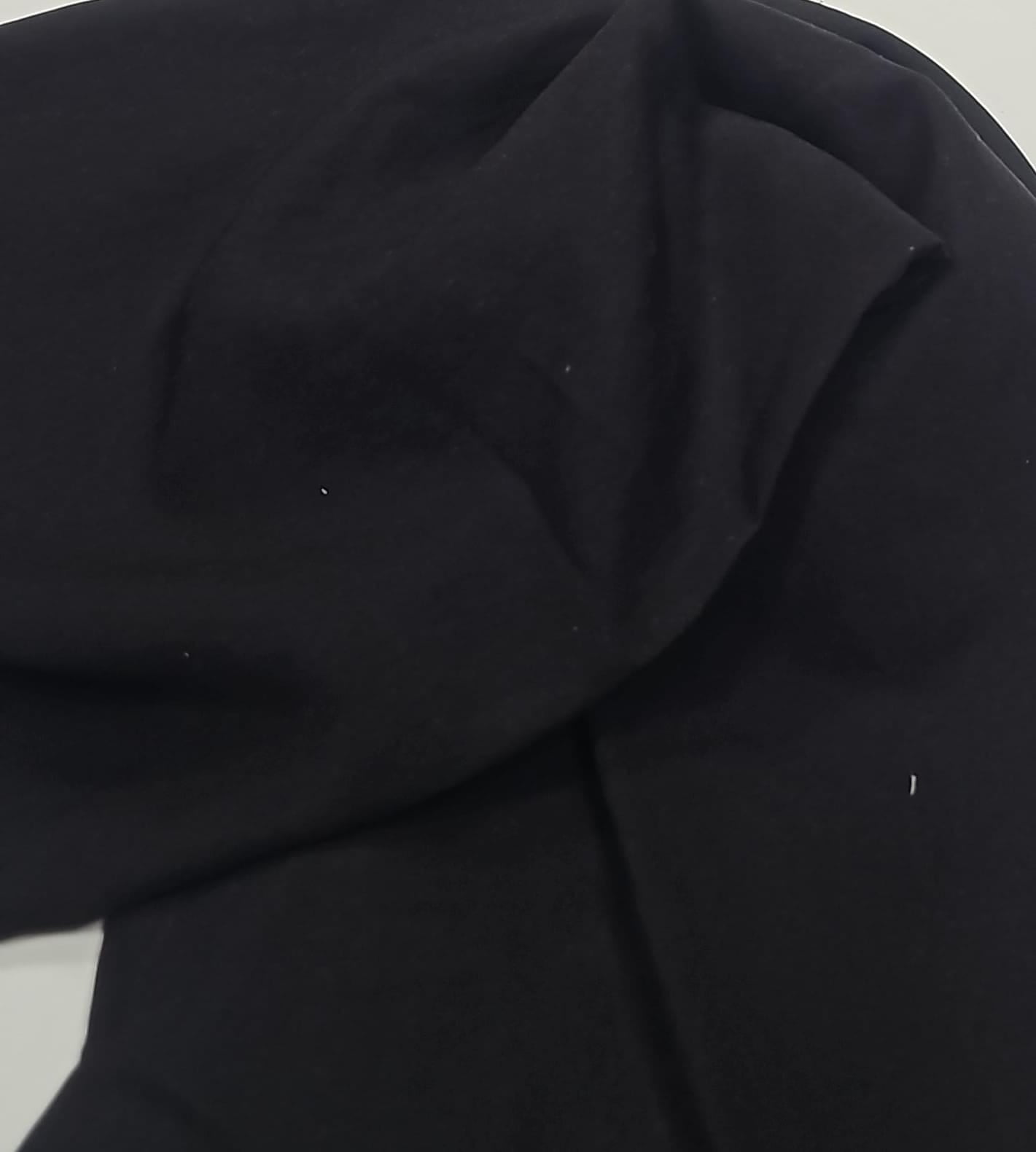 Crepe argel preto - Largura 1,40 m x Comprimento 1,20 m