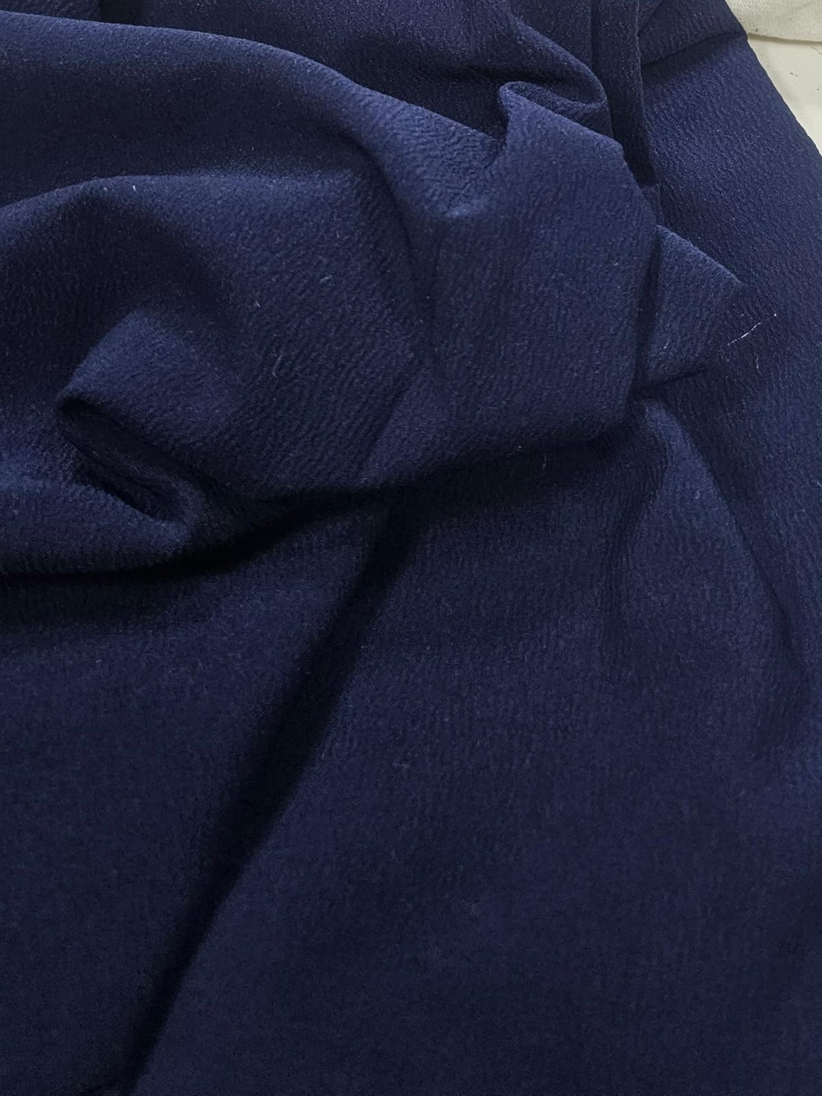 Crepe burble marroquino marinho   - Largura 1,50 m x Comprimento 1,20 m 