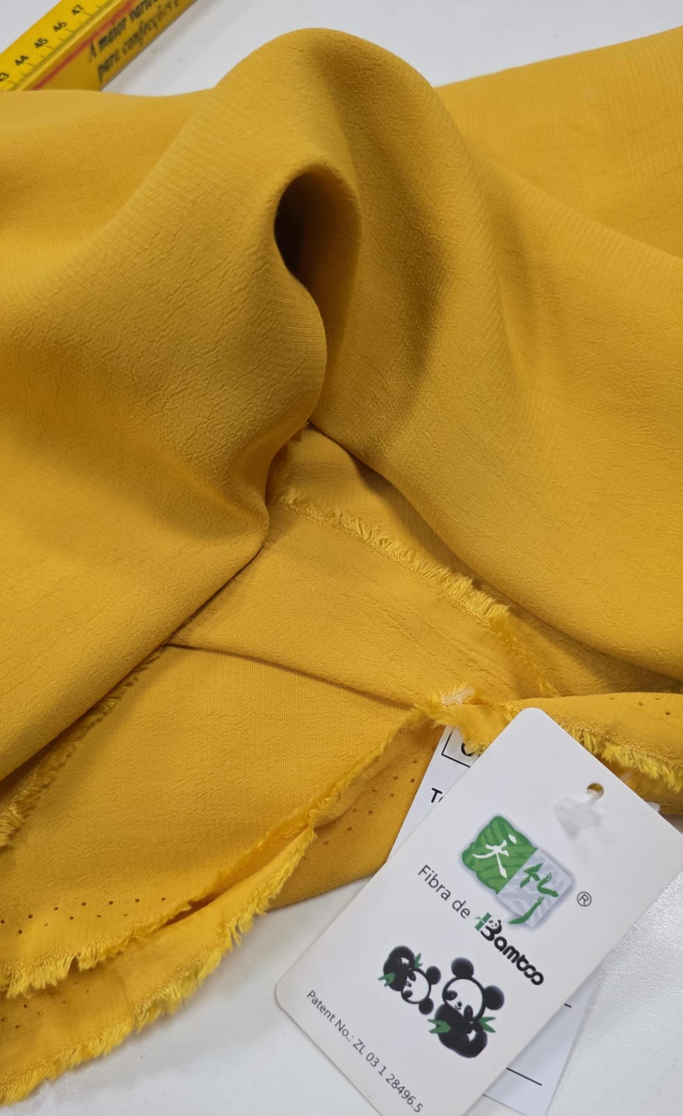 Crepe de Viscose Marroquina Mostarda - Comprimento 2m x Largura 1,47 m