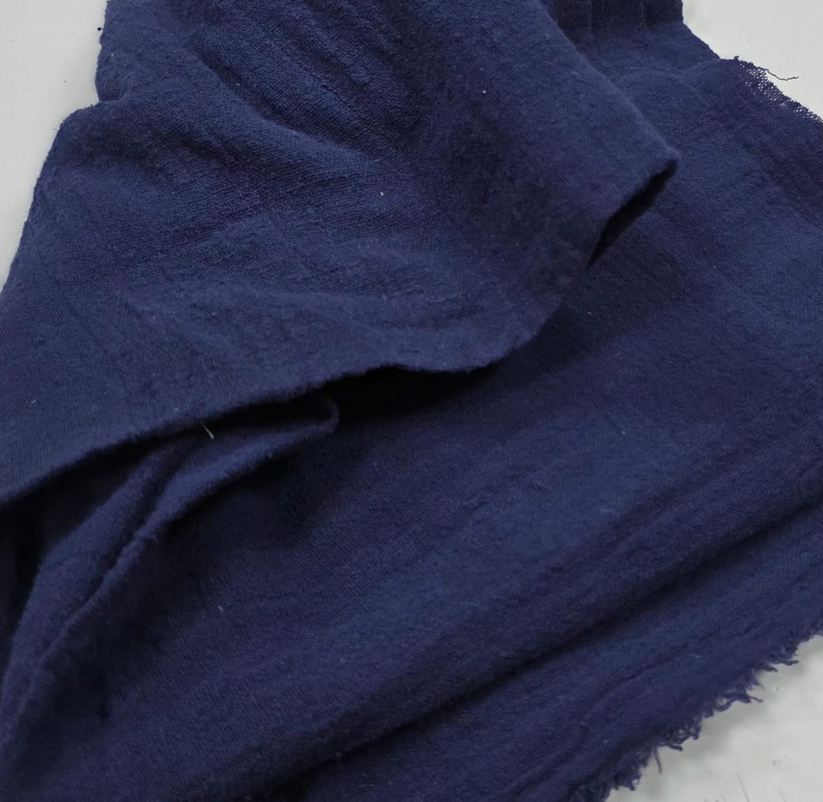 Crepe Gauze de algodão azul marinho - Comprimento 1 m x Largura 1,50 m