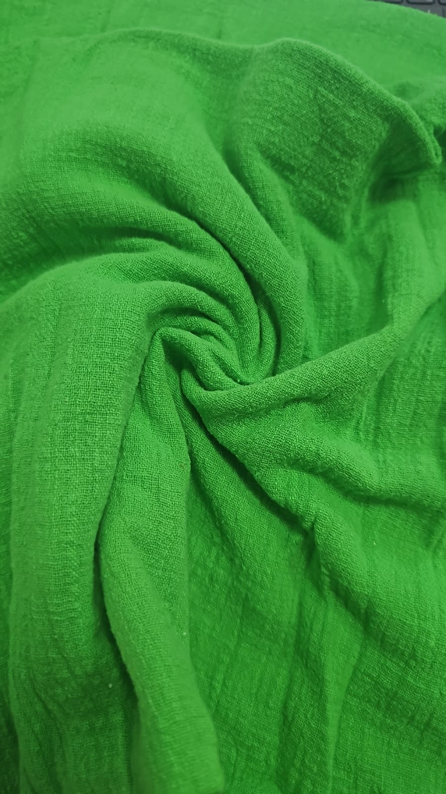 Crepe Gauze de algodão verde limão - Comprimento 2,40 m x Largura 1,50 m 