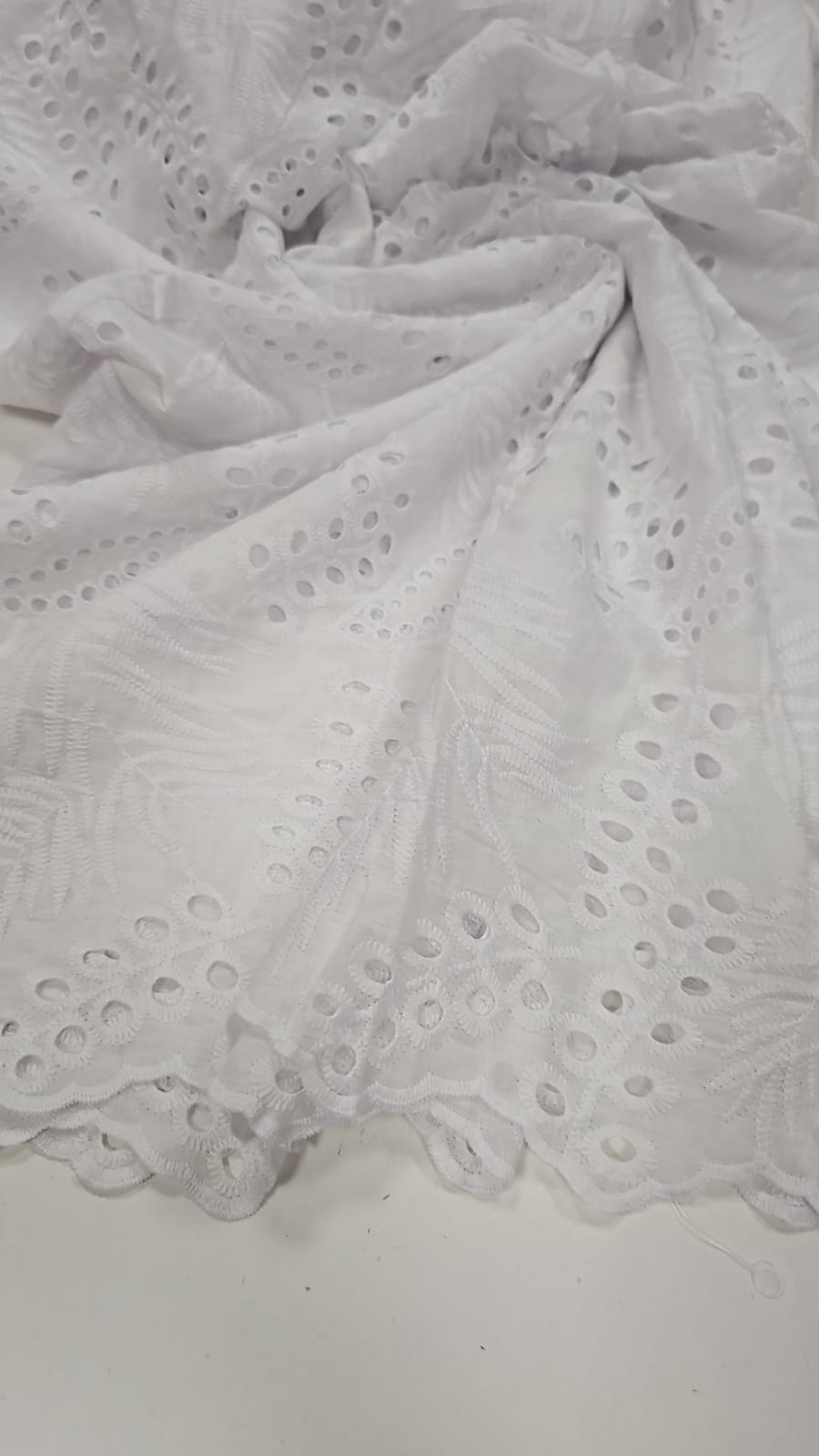 Layse de algodão branca ST01F - Largura 1,40 m x Comprimento 2 m 