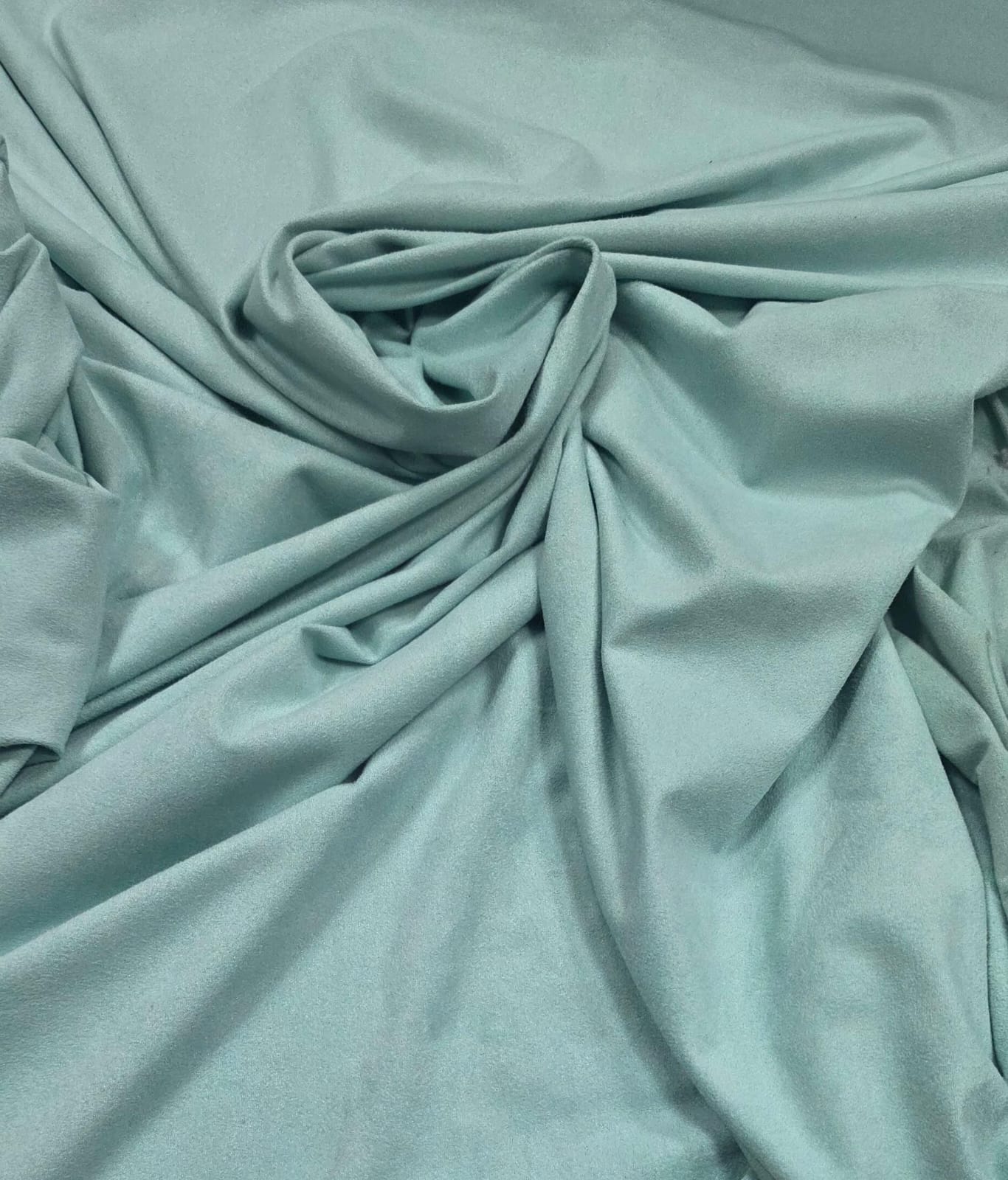 Malha camurça suede verde água - Comprimento 2 m x Largura 1,50 m
